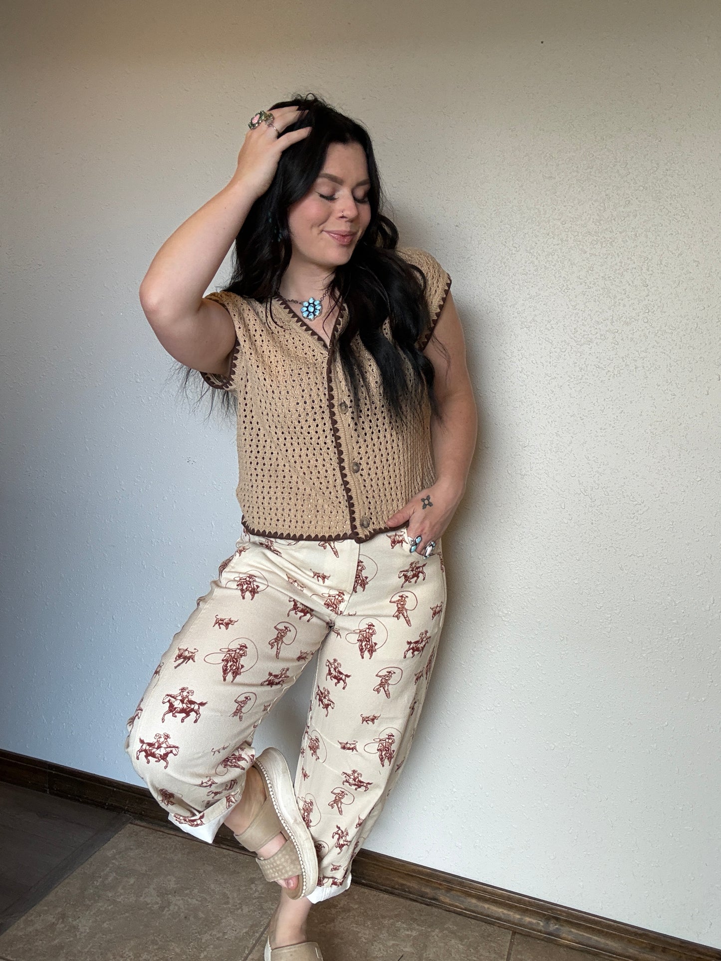 Sagebrush Stitch Top *Brown