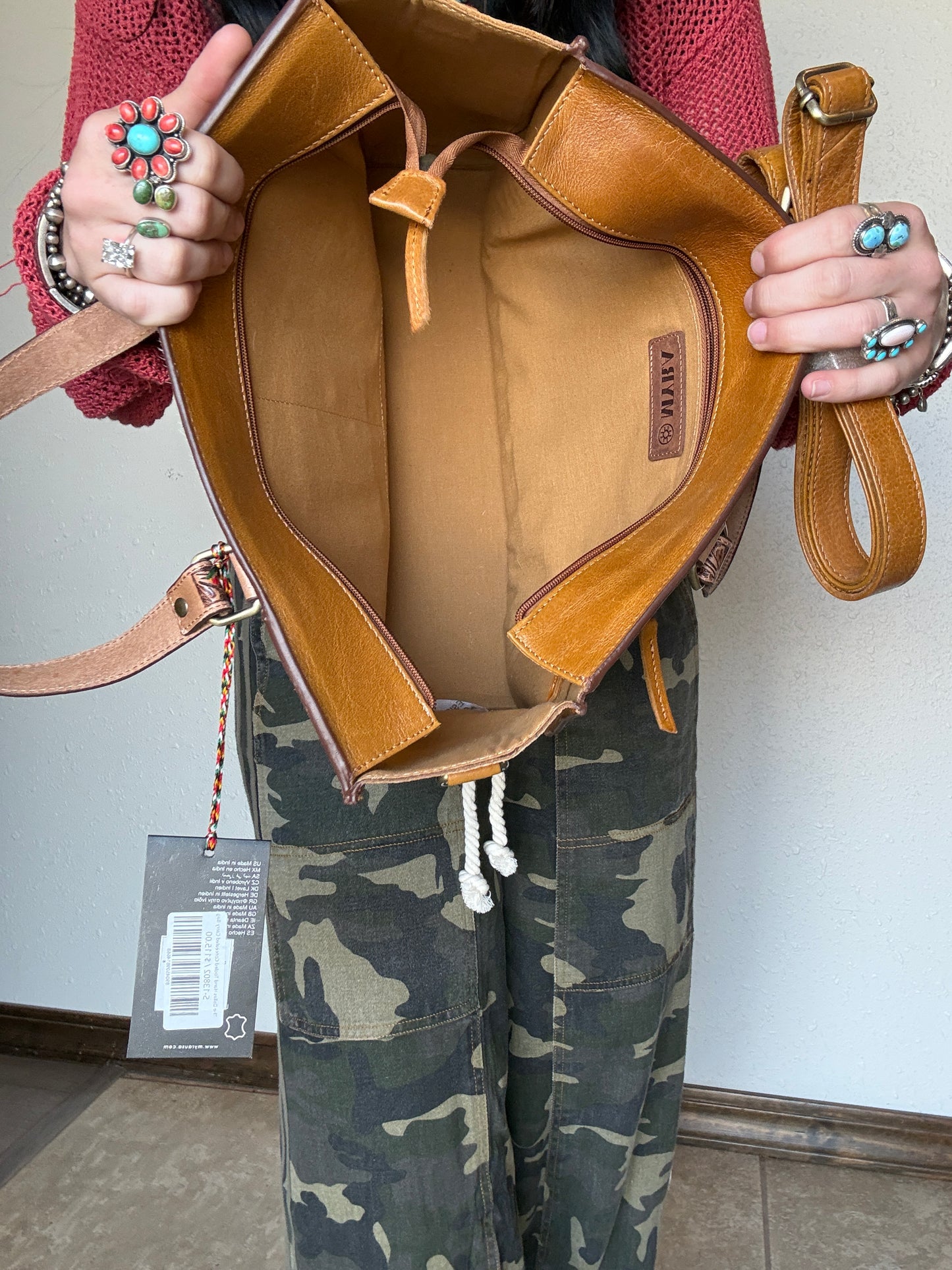 The Dallas Hand Tooled Concealed Carry Bag