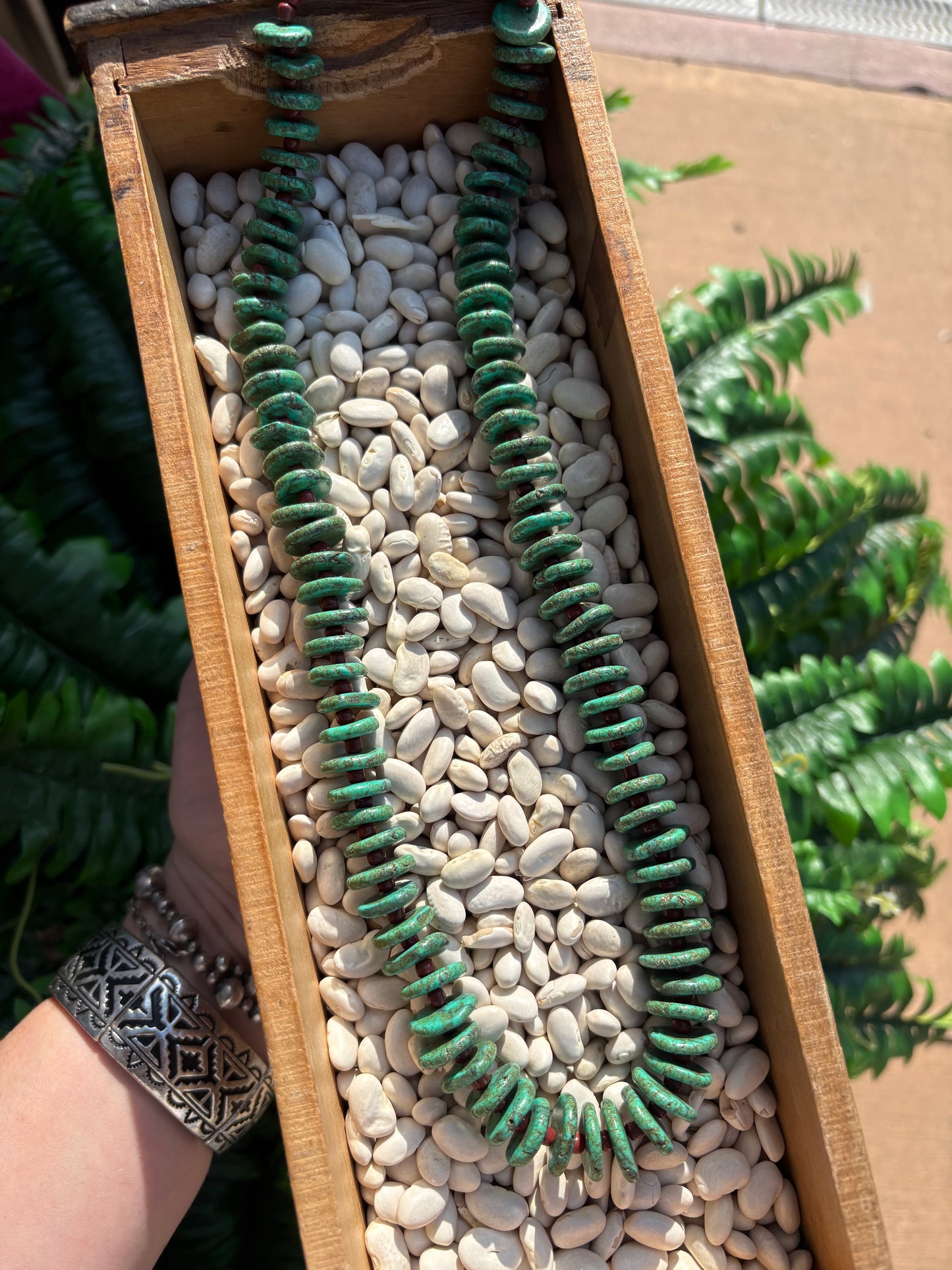 Chunky Faux Turquoise Necklace *Green Turquoise