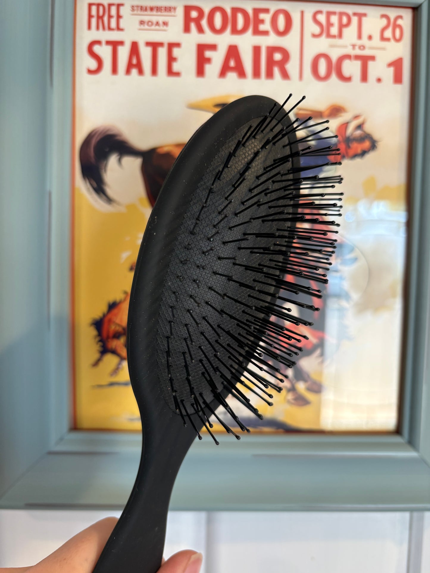 Peonie Prairie Hair Brush: Hand-Tooled