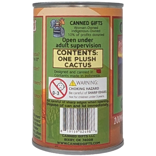 Arizona Edition - Prickly Pete the Canned Cactus Stuffie