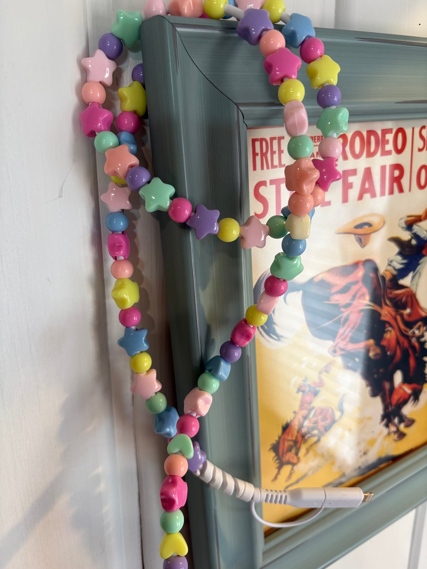Pastel Stars & Hearts Beaded 4-IN-1 Charging Cable