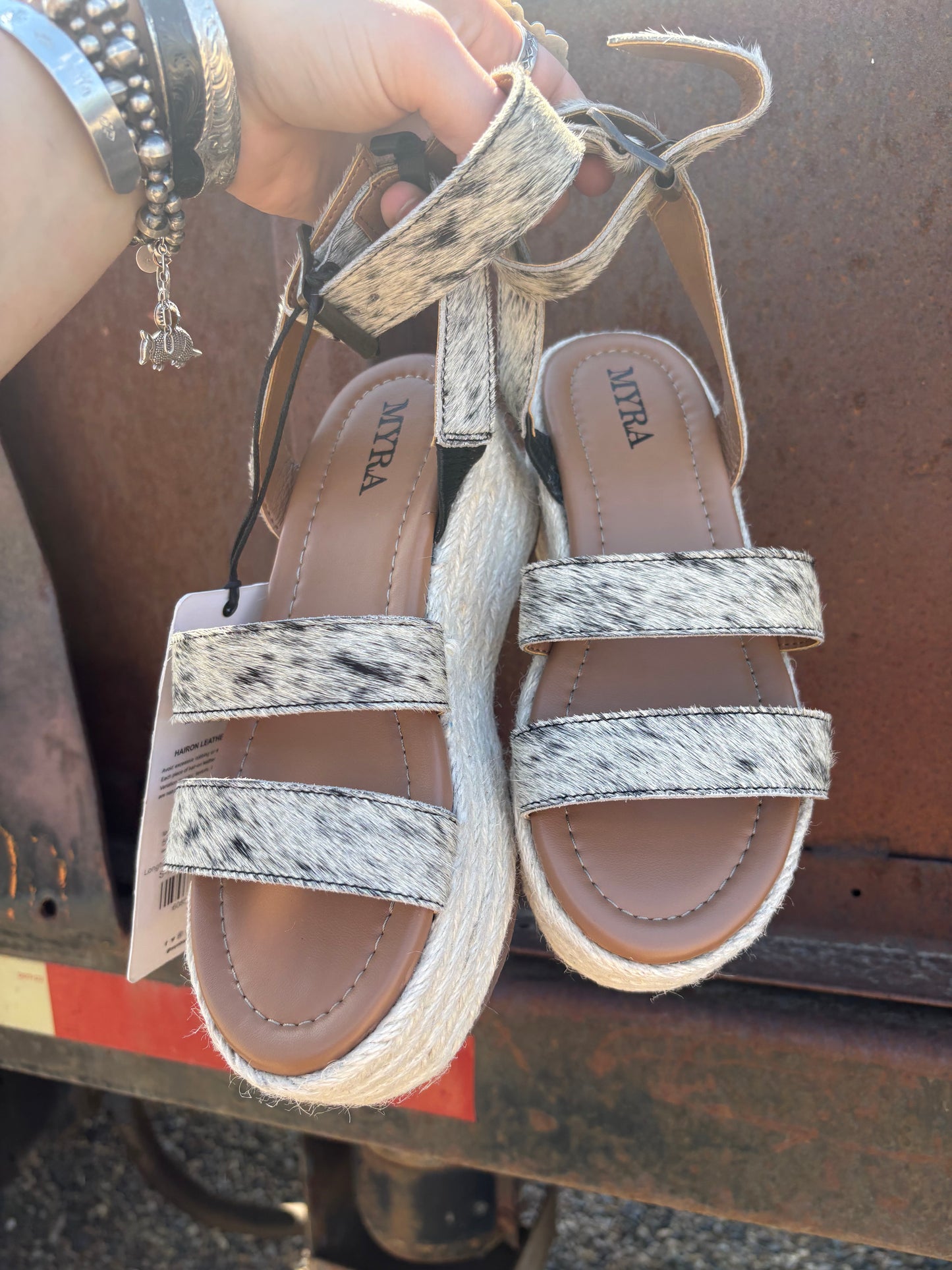 Longhorn Lasso Leather Sandals