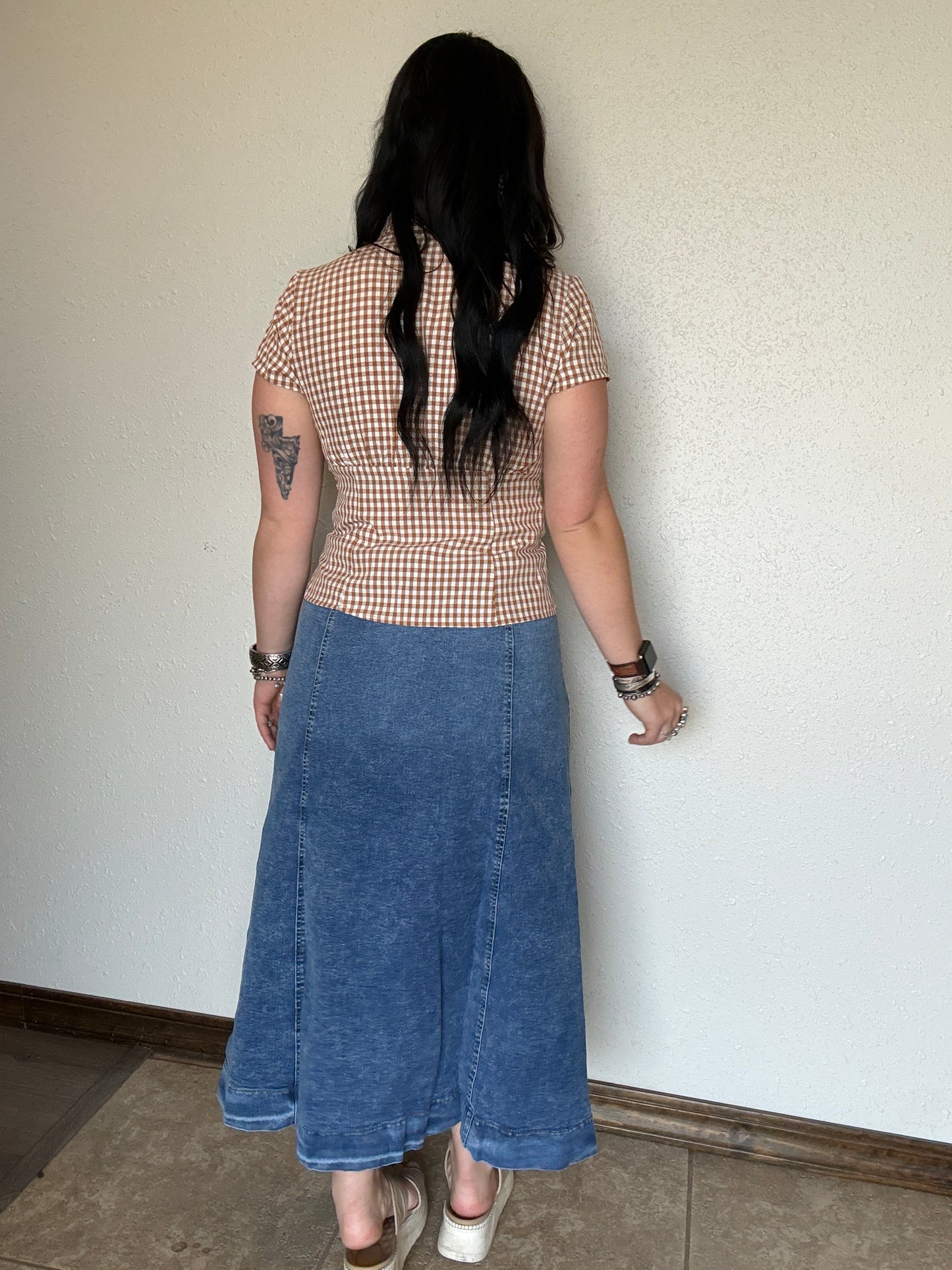 The Fall Night Denim Skirt