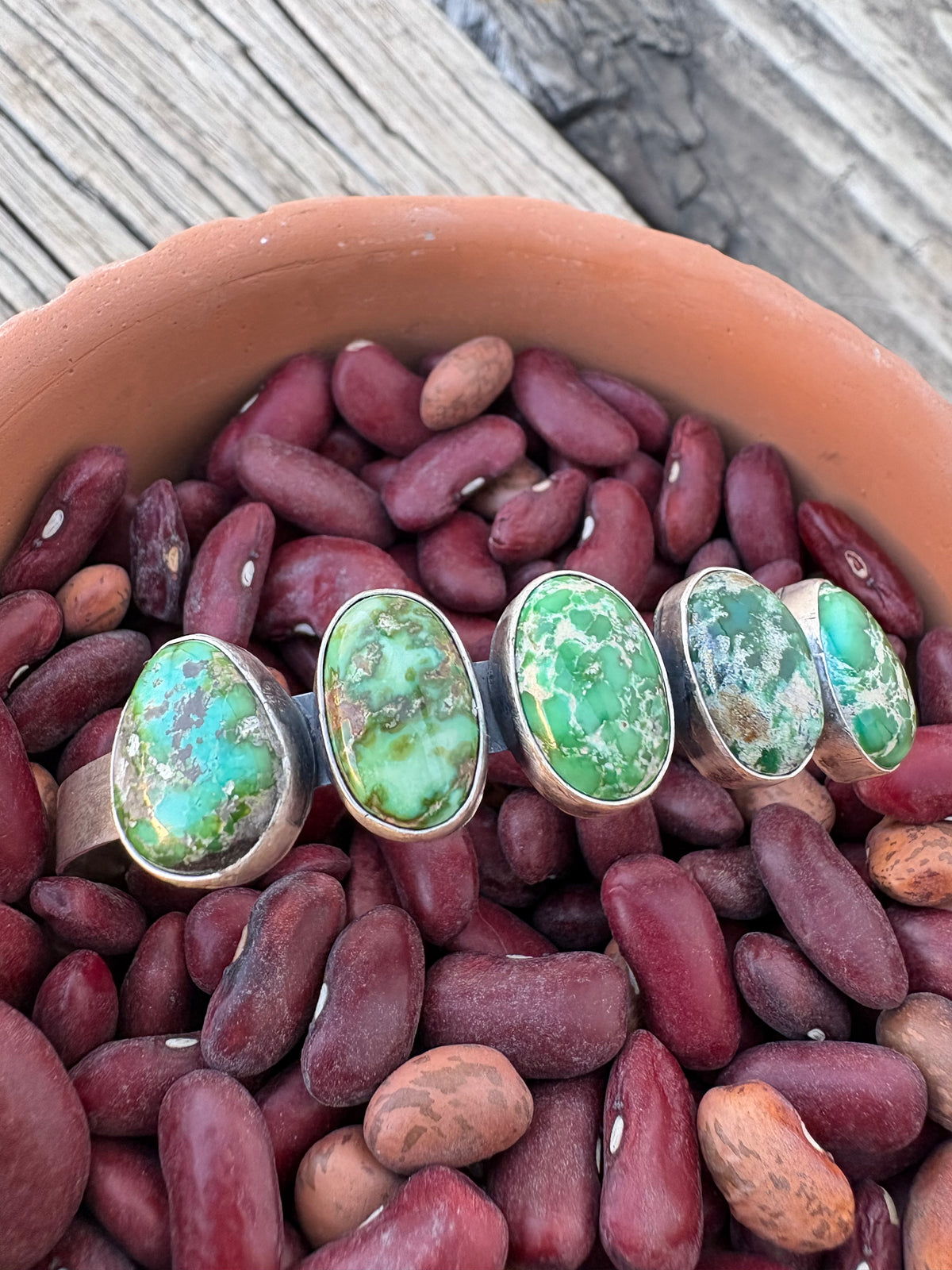 Elon Lewis Native Made 5 Stone Cuff