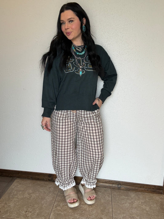 Bruno Cuffed Ruffle Pants