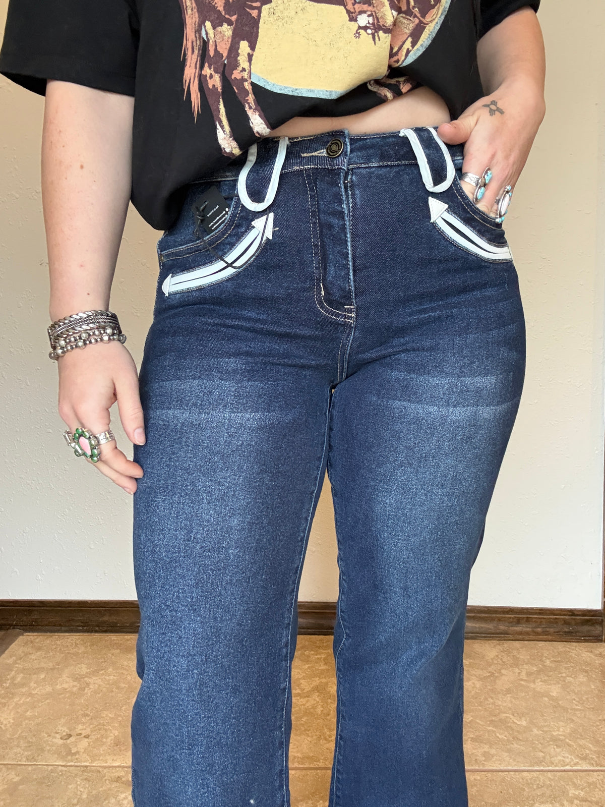 Dark Wash Arrow Denim