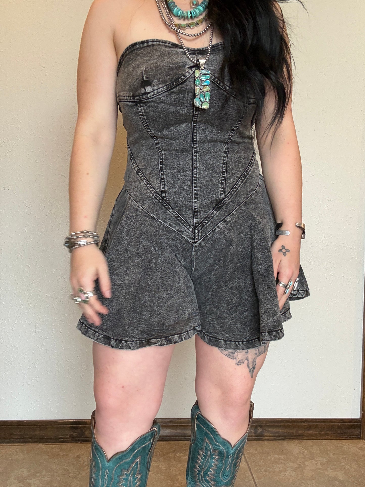 The West Denim Romper