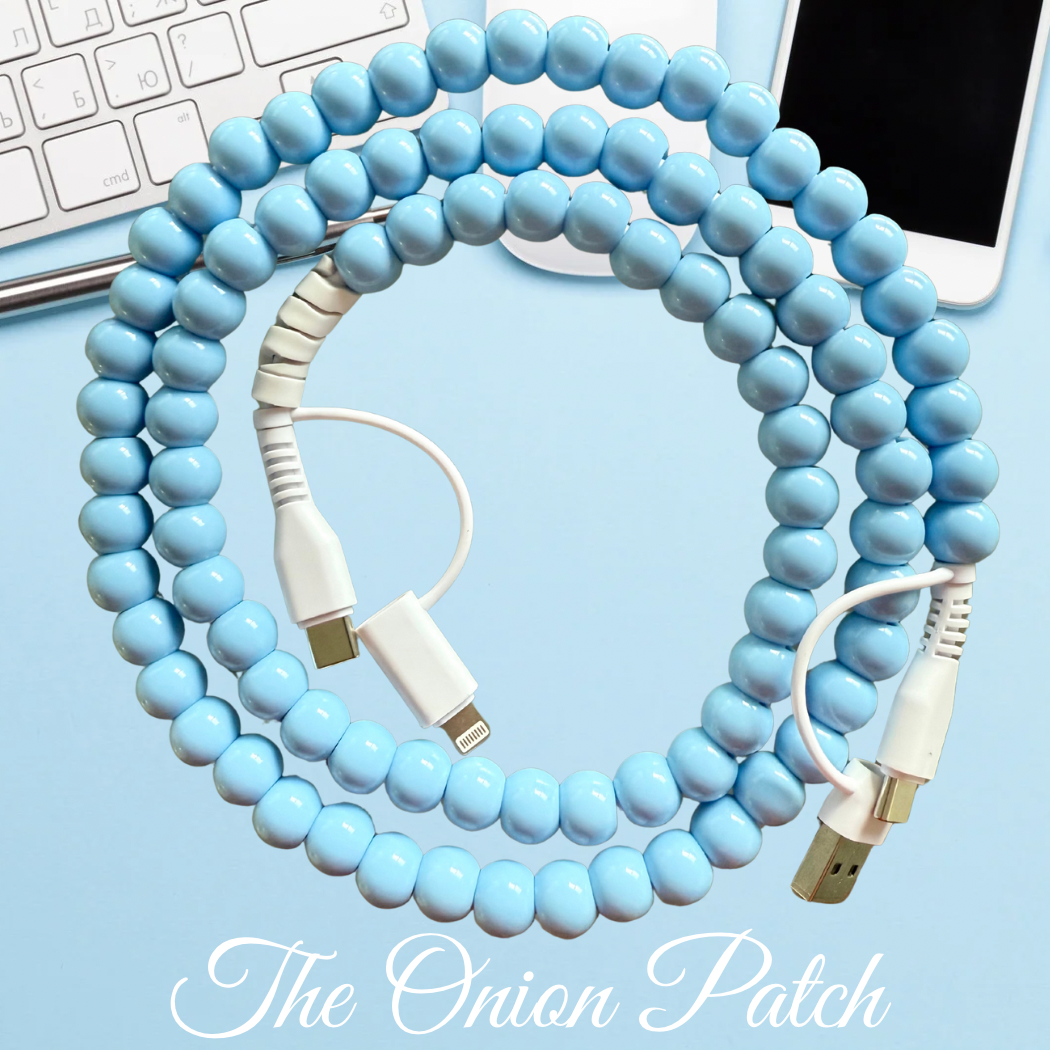 Blue 4-in-1 Bead Charging Cable