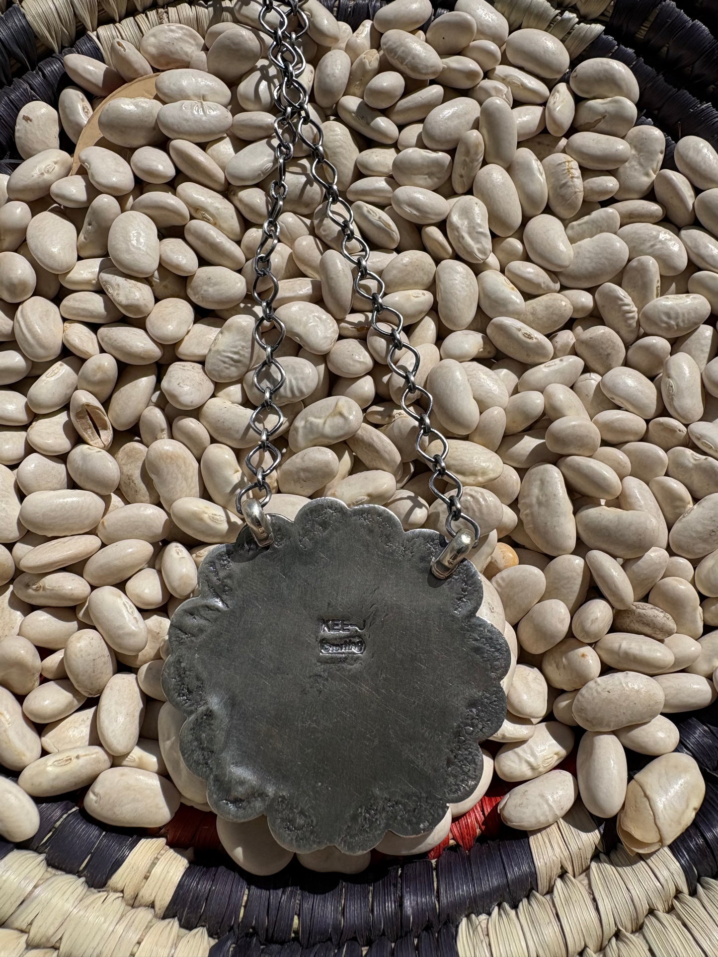 Kee Johnson Cluster Concho Necklace