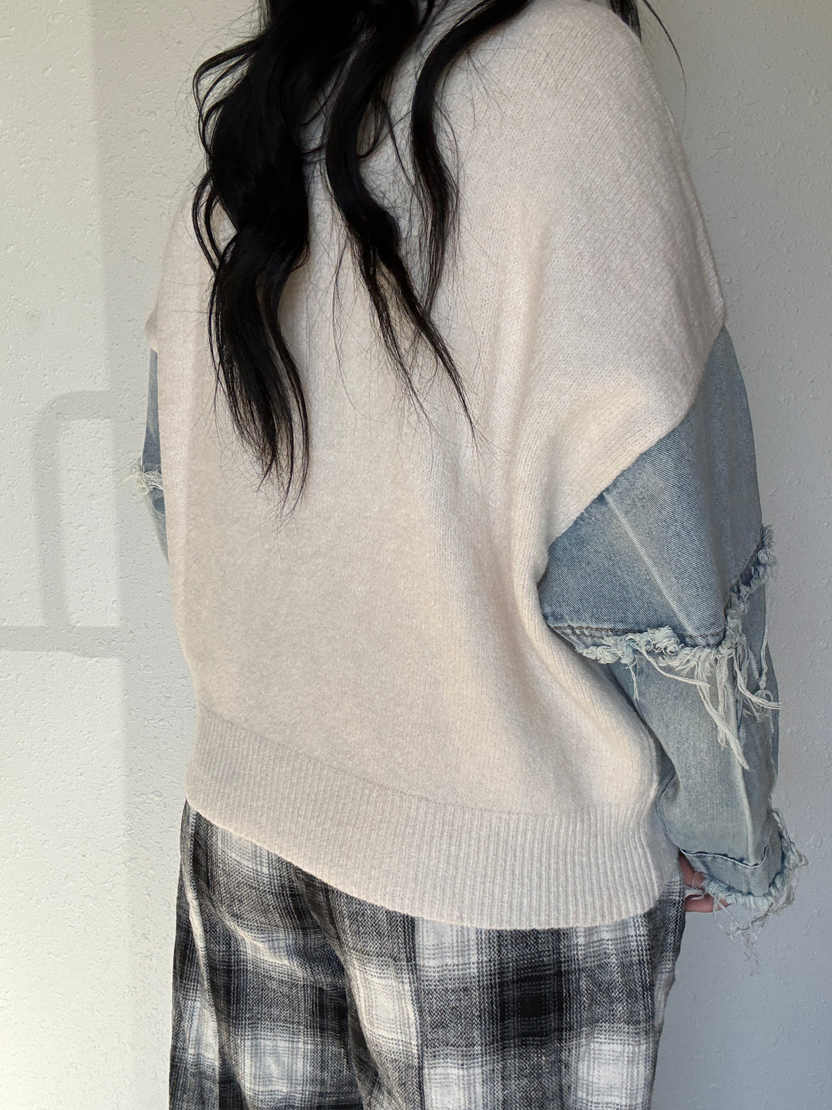 The Dandy Denim Cardigan *Cream