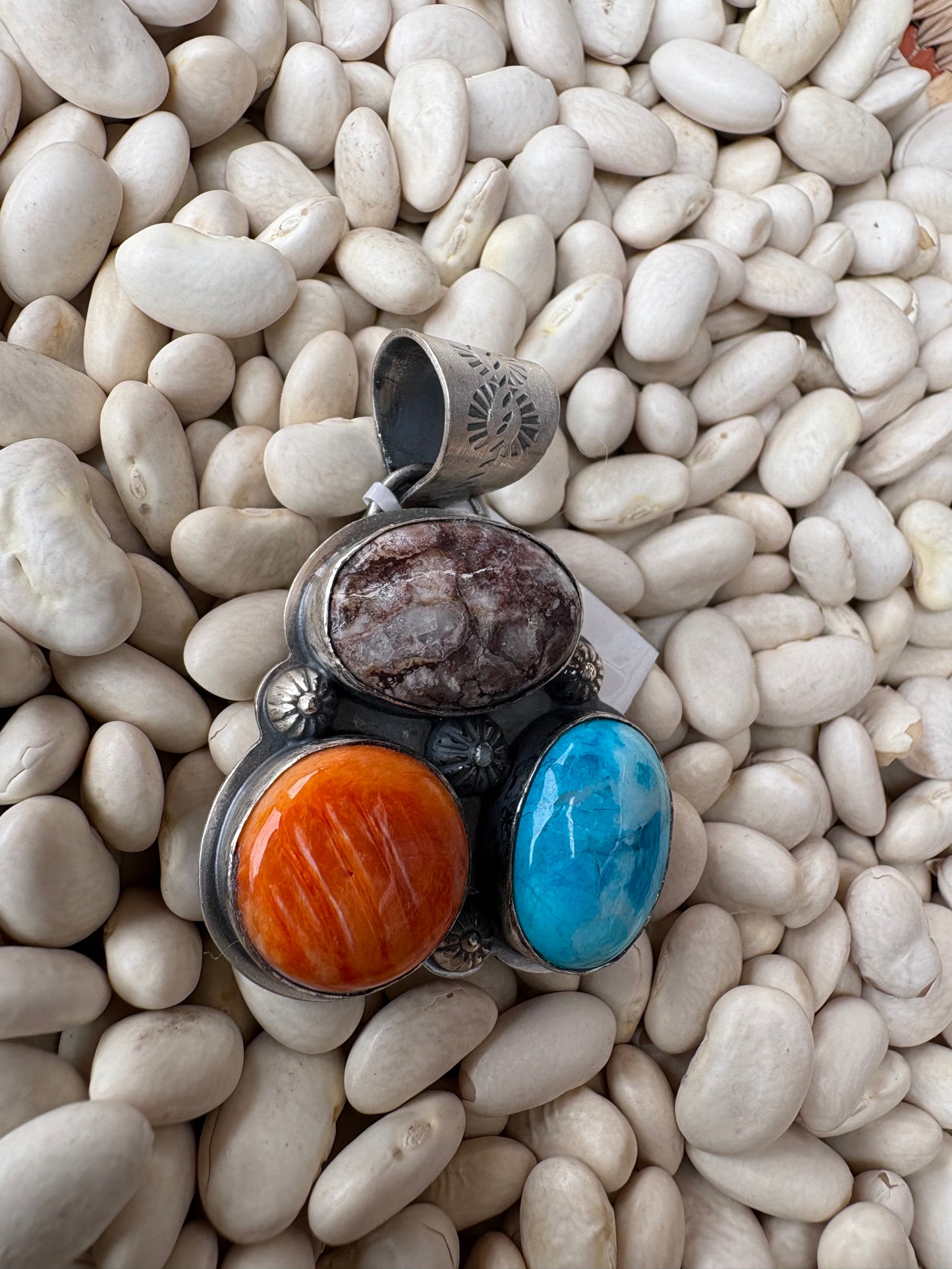 Three Multi Stone Pendant