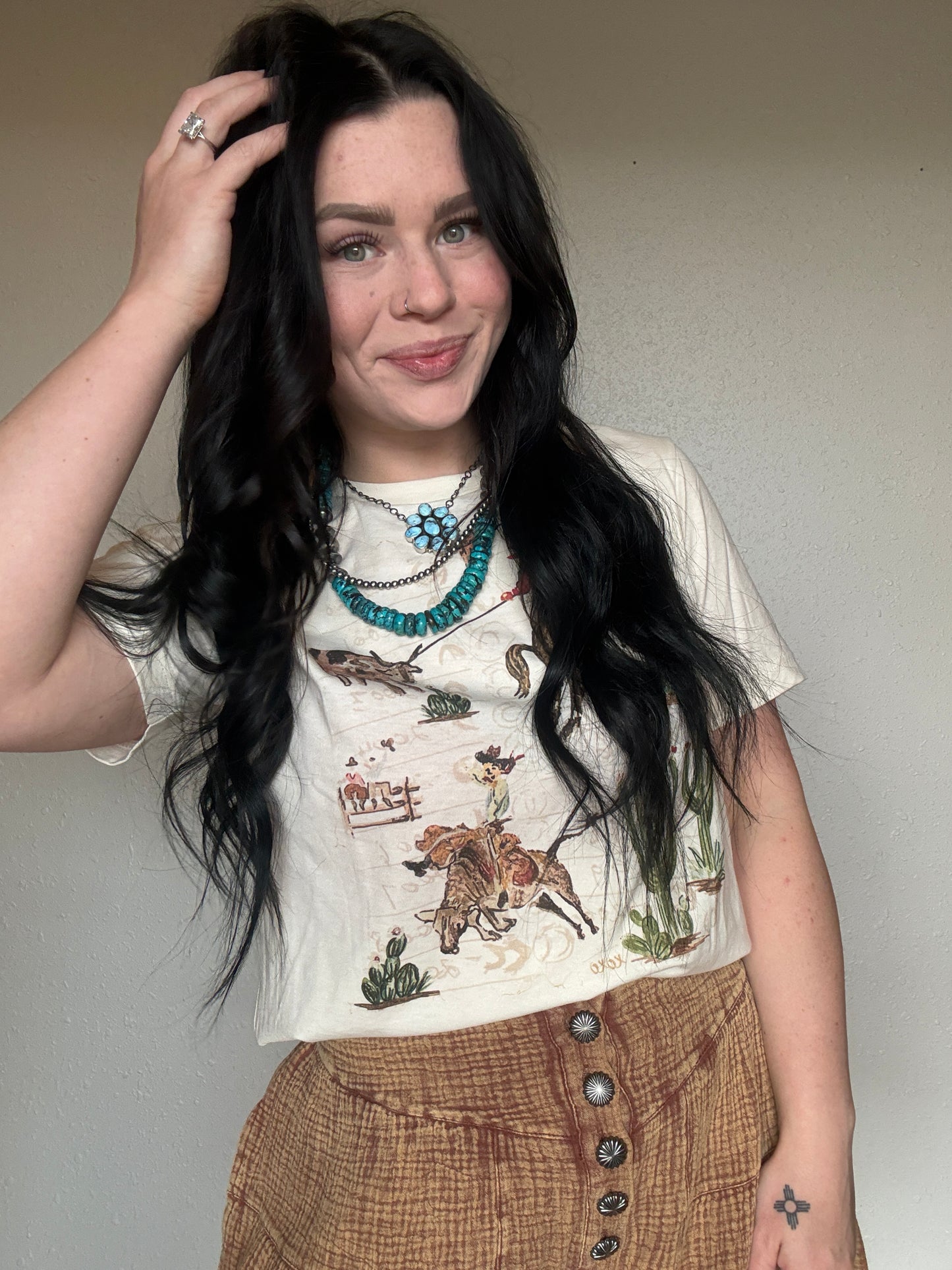 Grandpas Wallpaper XOXO ART Hand-drawn Tee