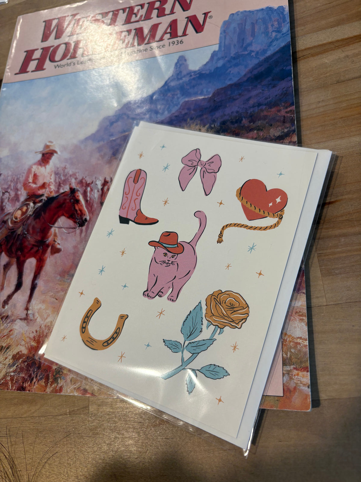 Blank Card: Cowboy Kitty