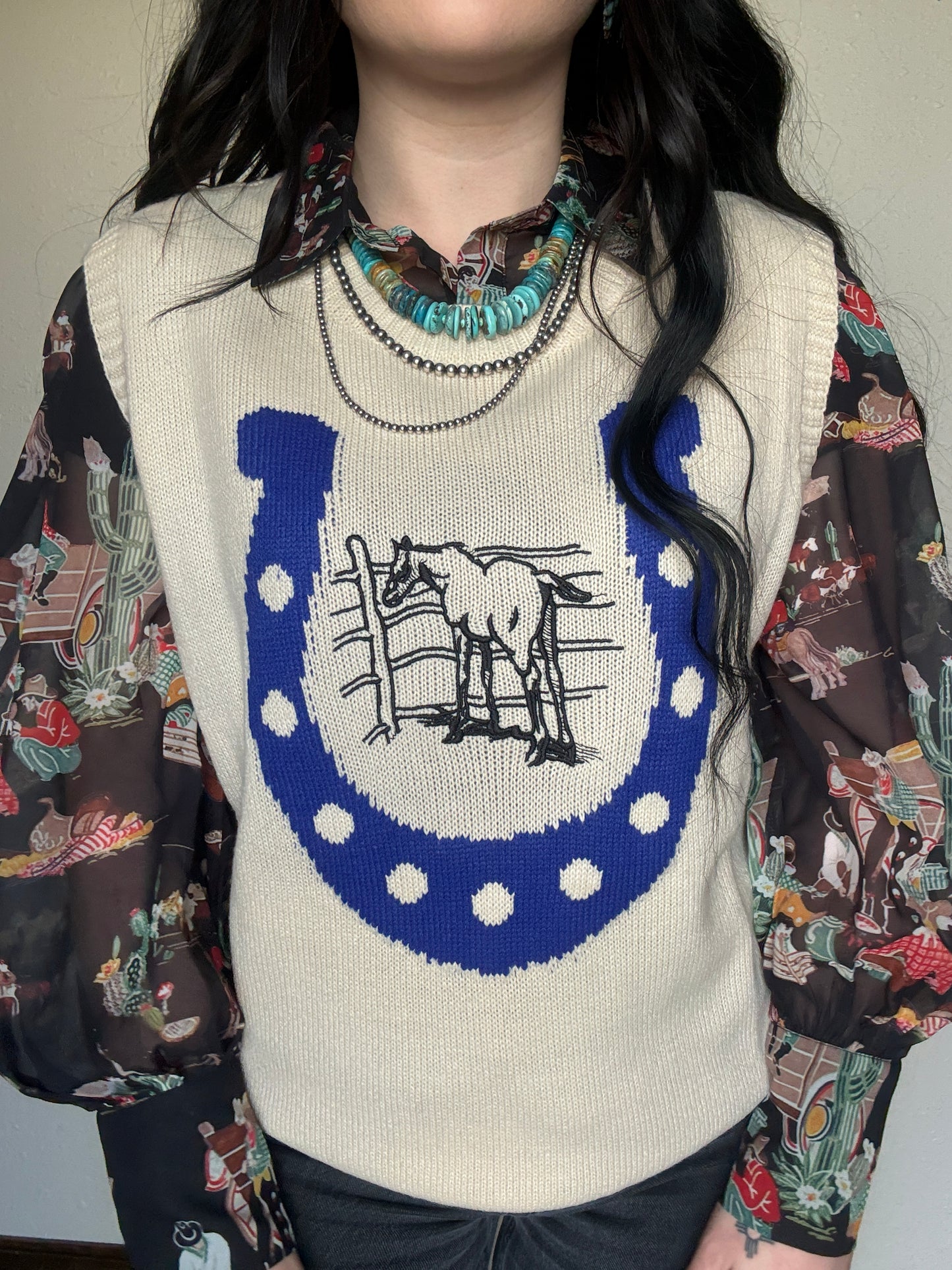 Wagon Wheel Mesh Blouse