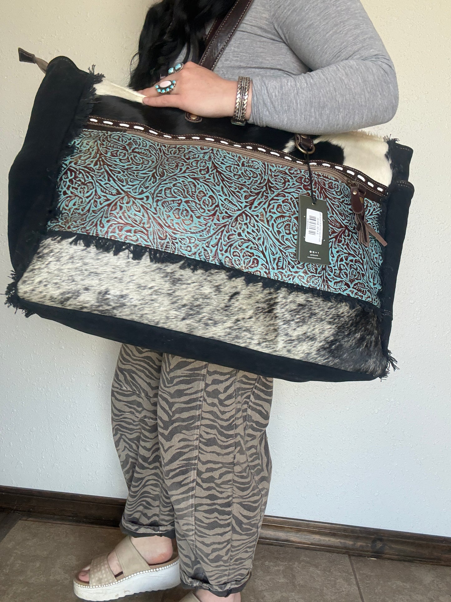 Sea Grass Canvas & Hairon Bag