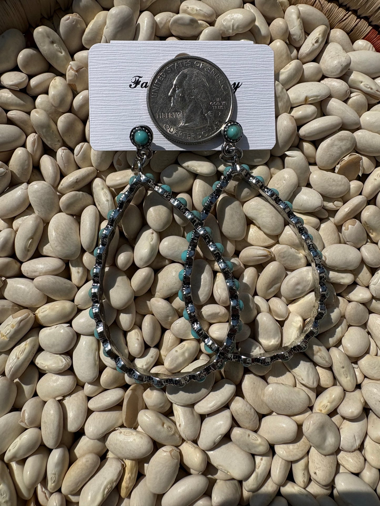 Turquoise Hoops