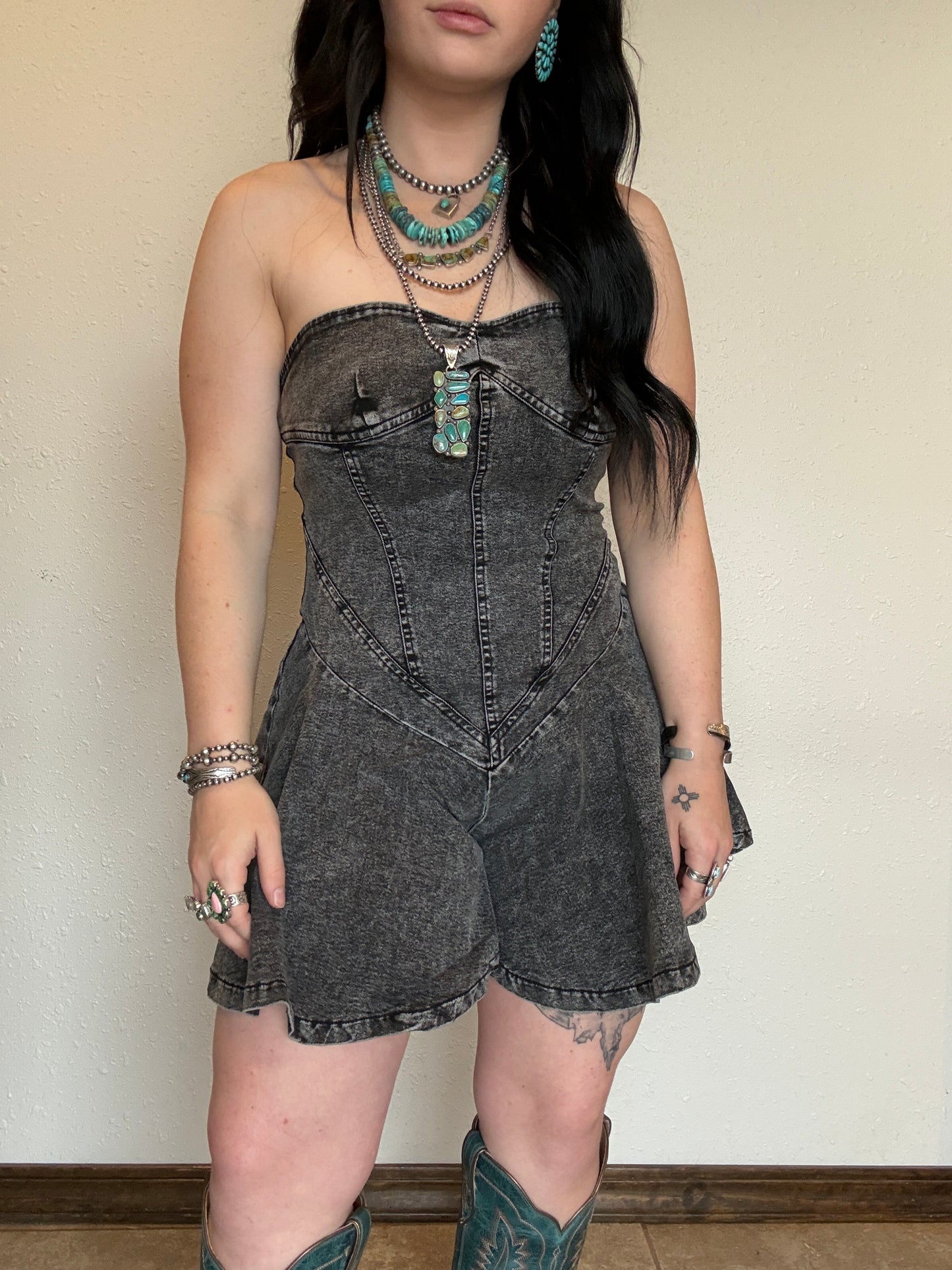 The West Denim Romper