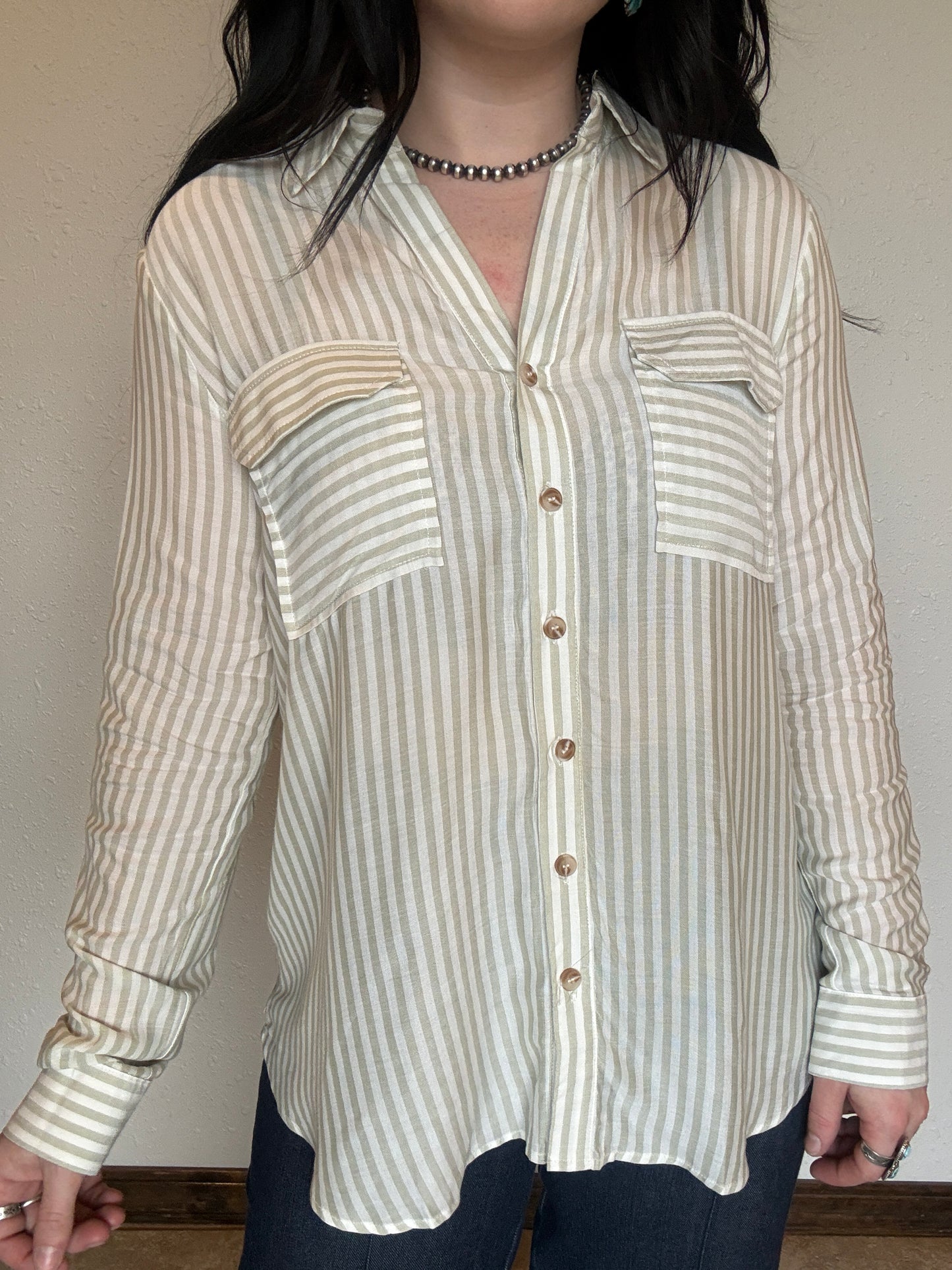 The Mesa Button Up *Green