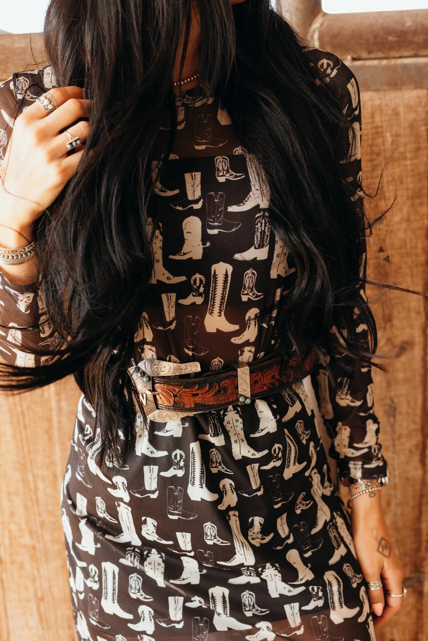 Boot Scootin’ Mesh Dress