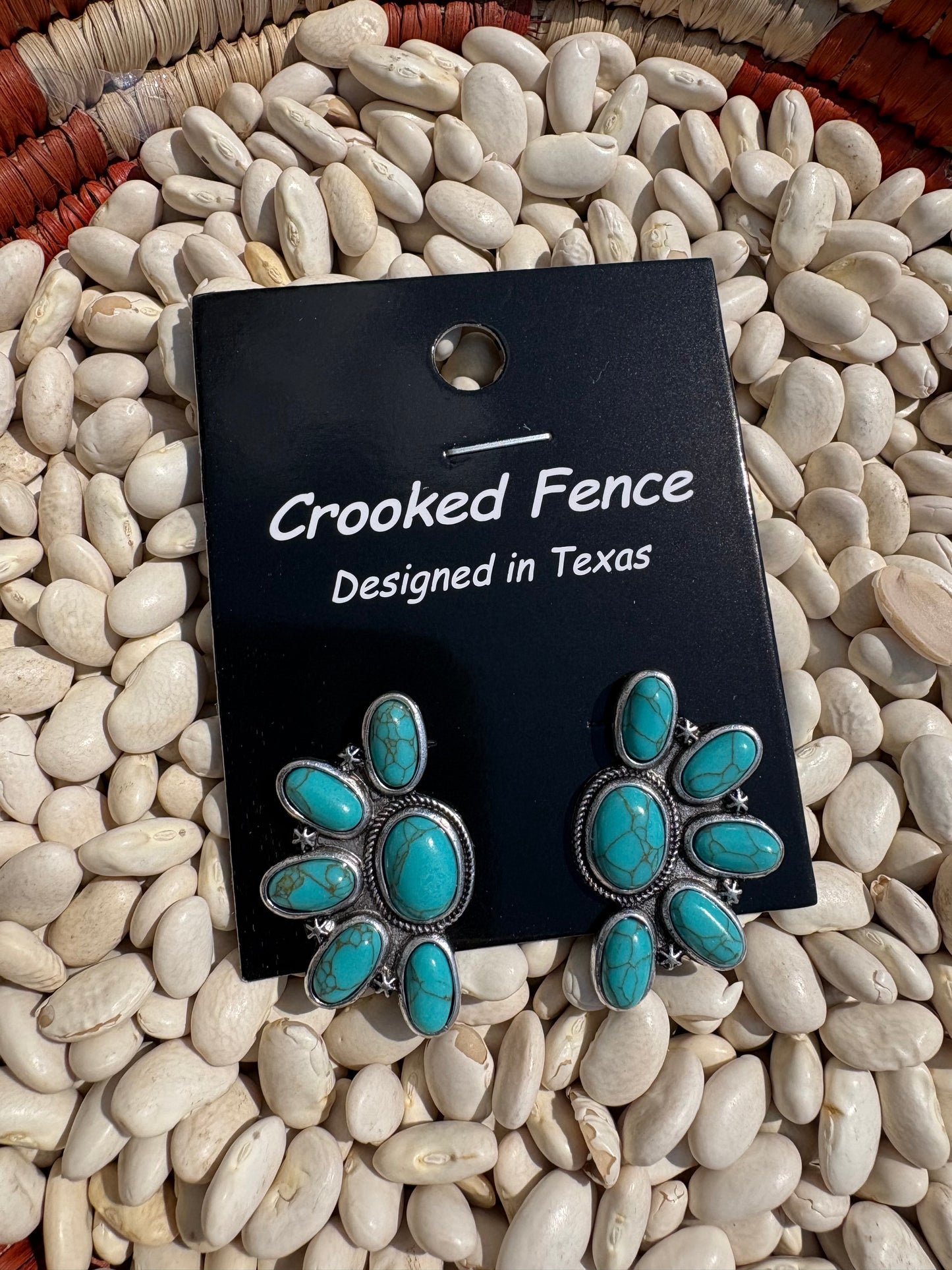 Half Cluster Turquoise Studs *Turquoise