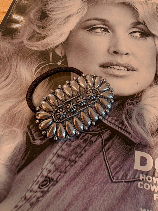 Round Concho Hair Tie