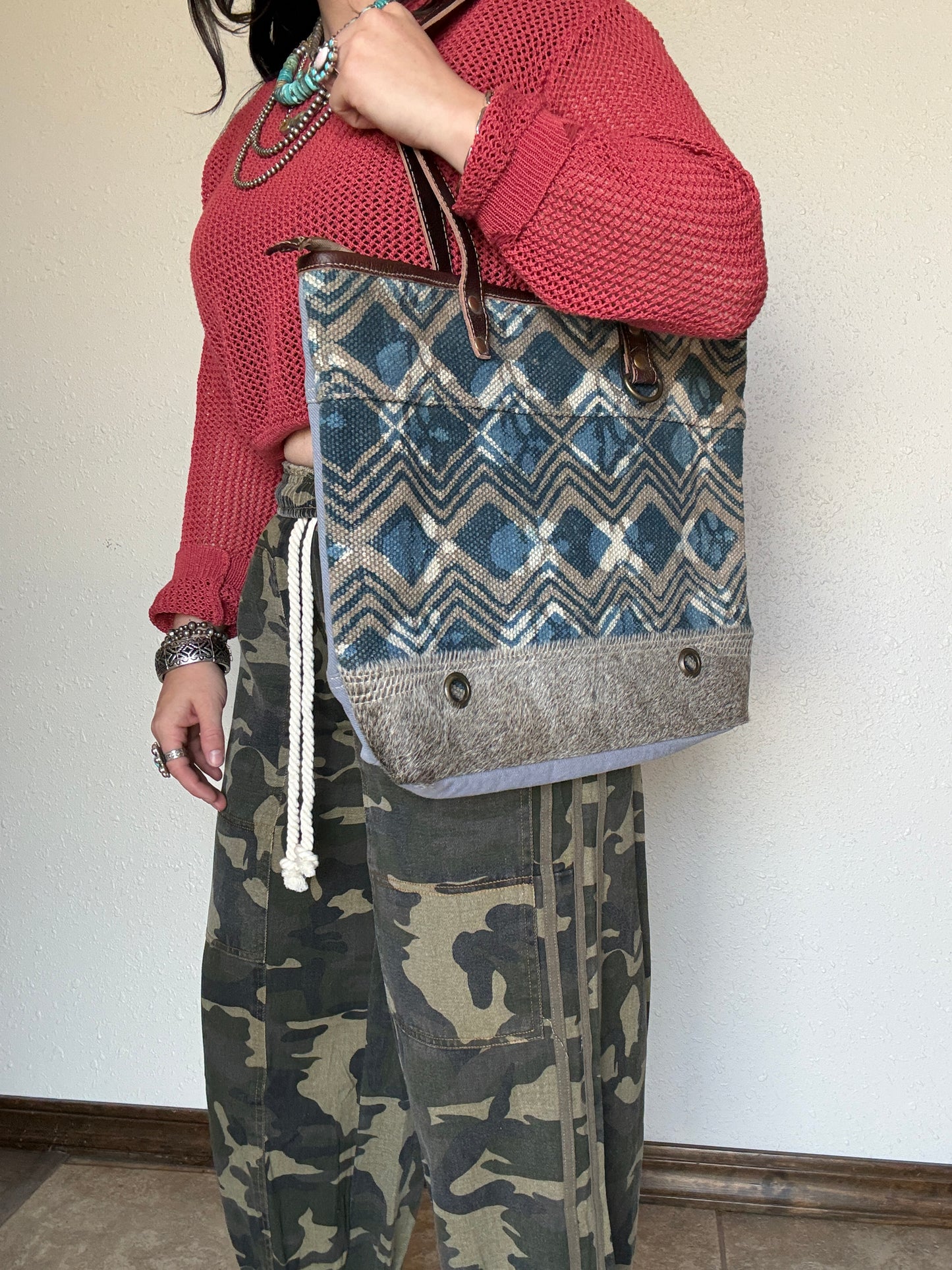 Neville Cowhide Tote Bag