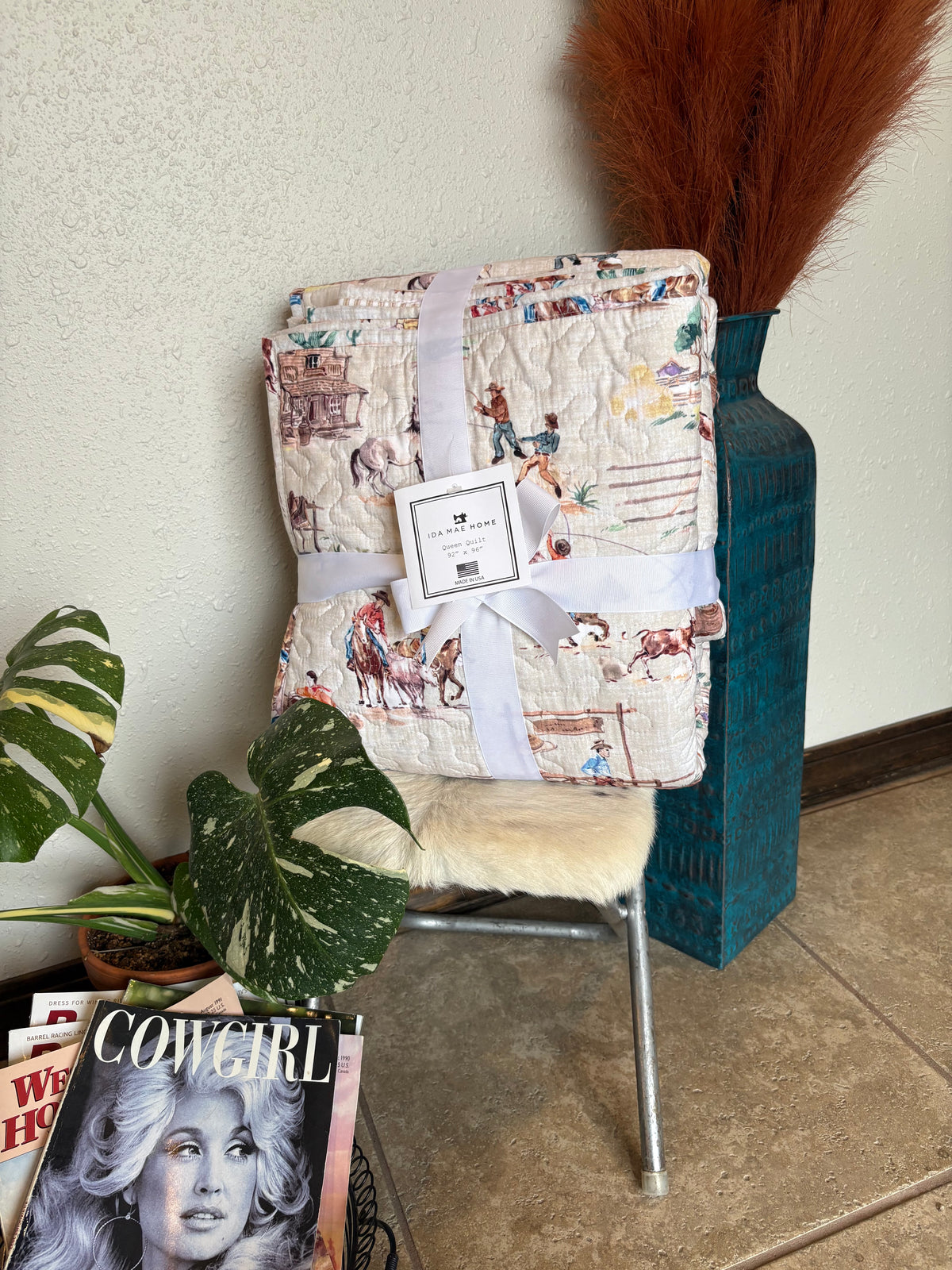 Retro Cowboy Quilt *QUEEN