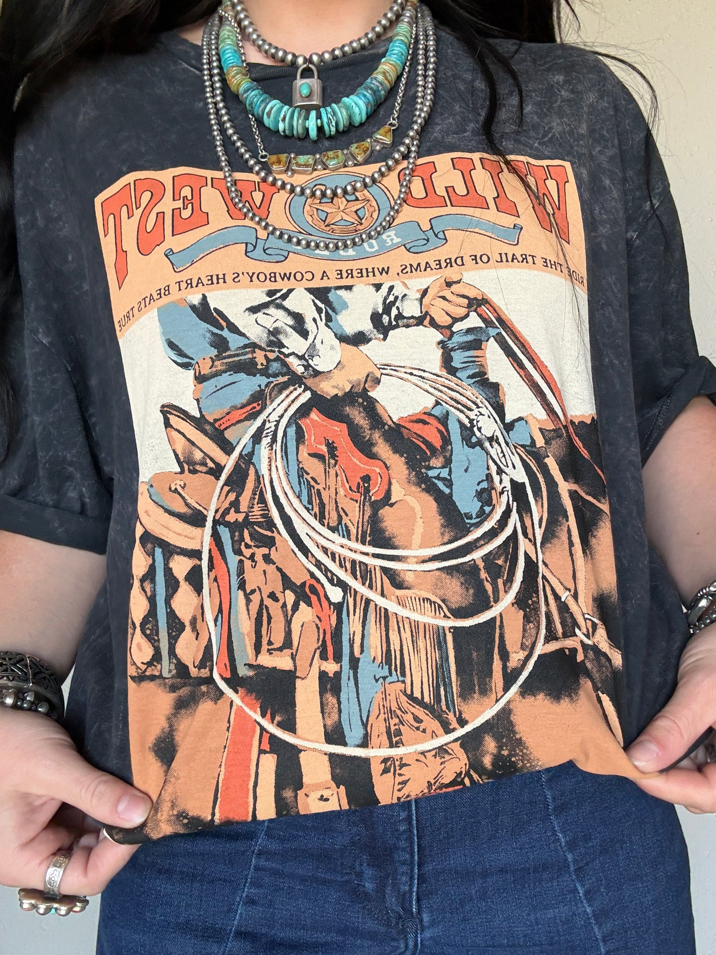 Wild West Cowboys Graphic Top: