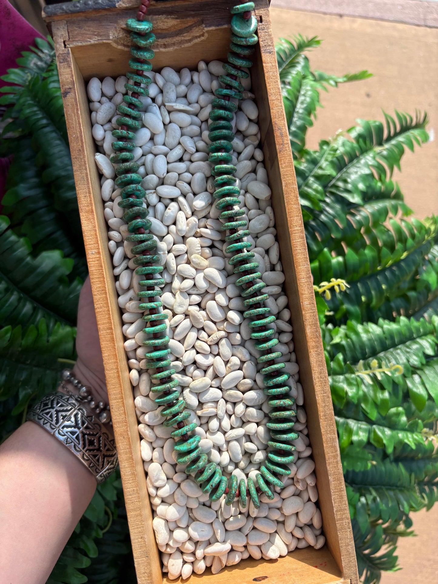 Chunky Faux Turquoise Necklace *Green Turquoise