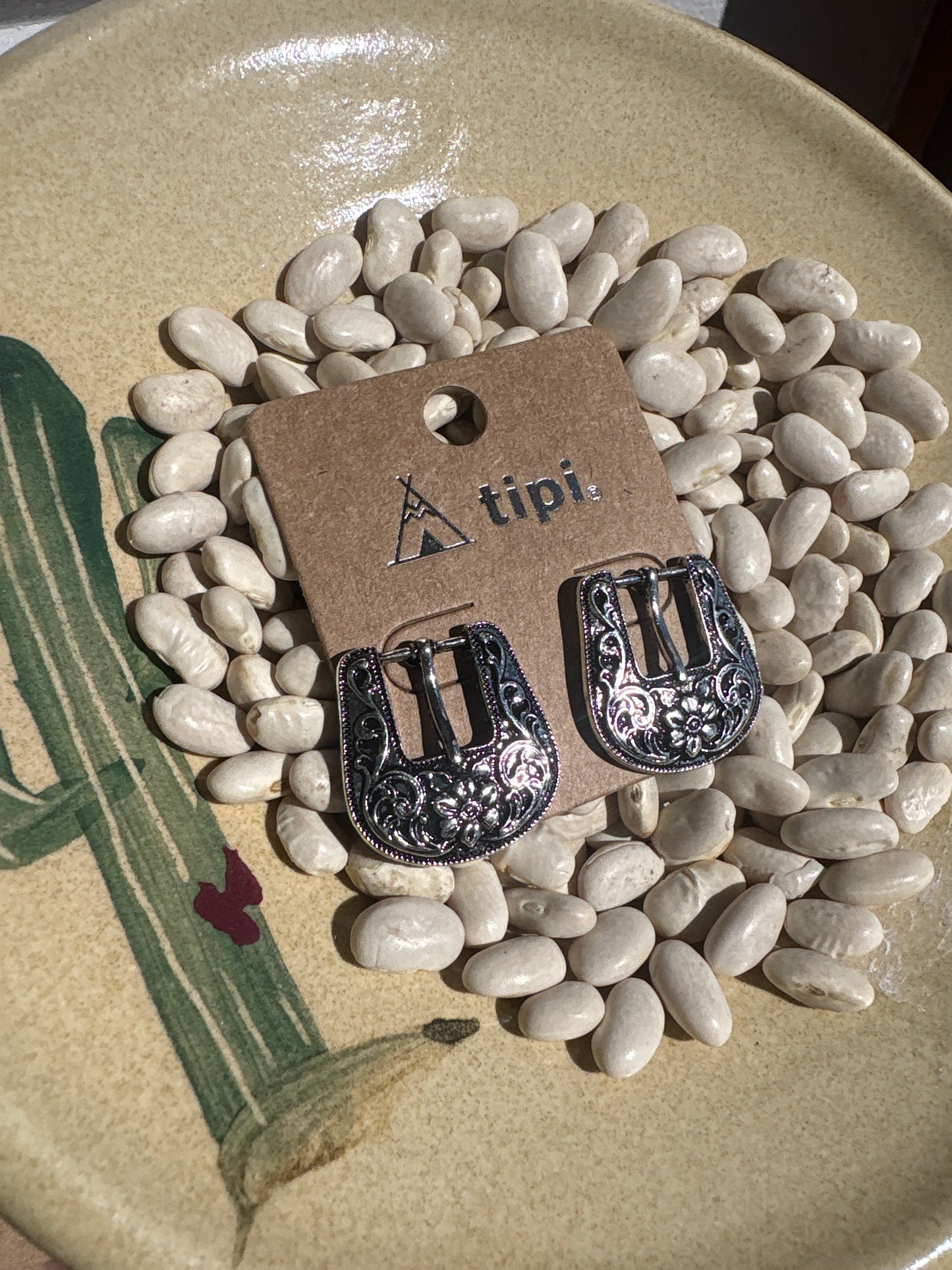 Western Belt Buckle Earring
