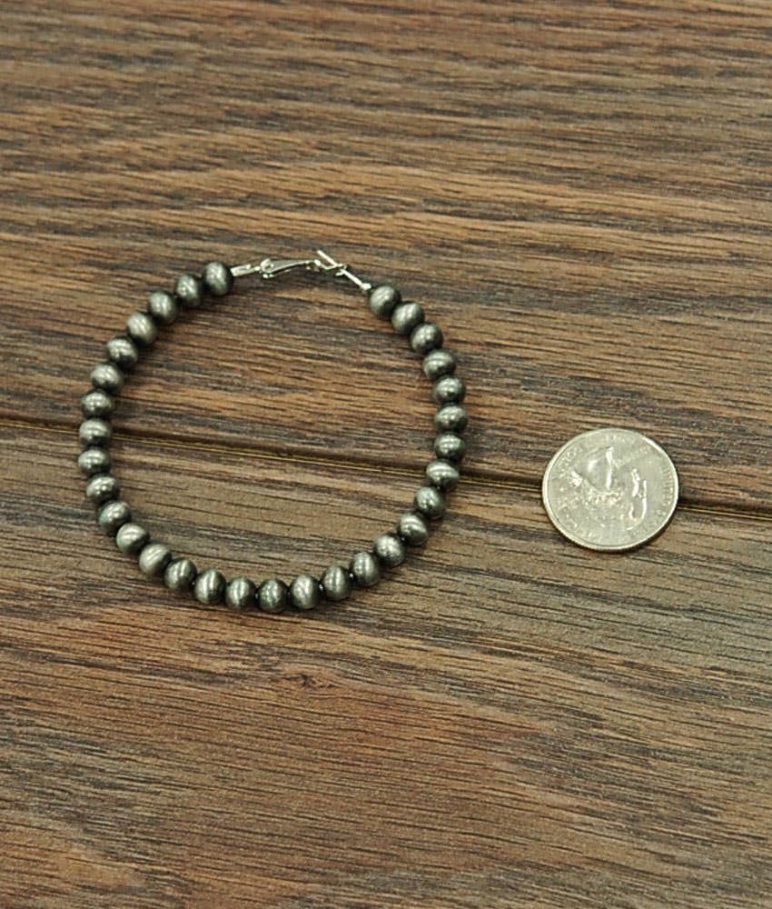 6mm Pearl Hoop Earrings