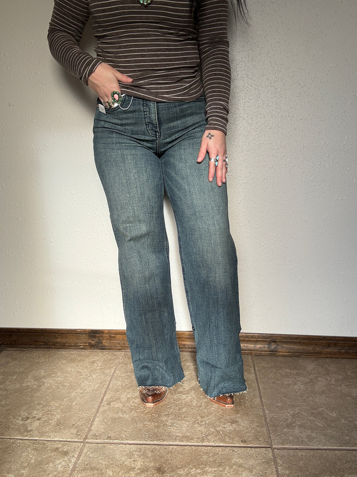INSEAM TRANSFORM HIGH RISE TUMMY CONTROL VINTAGE WIDE LEG JEANS