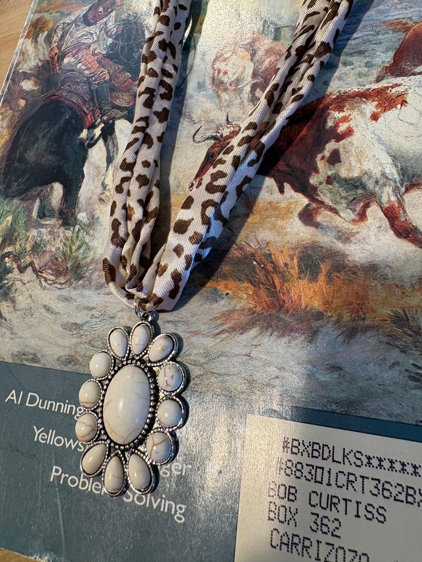 Bandanna Pendant Necklace *Leopard