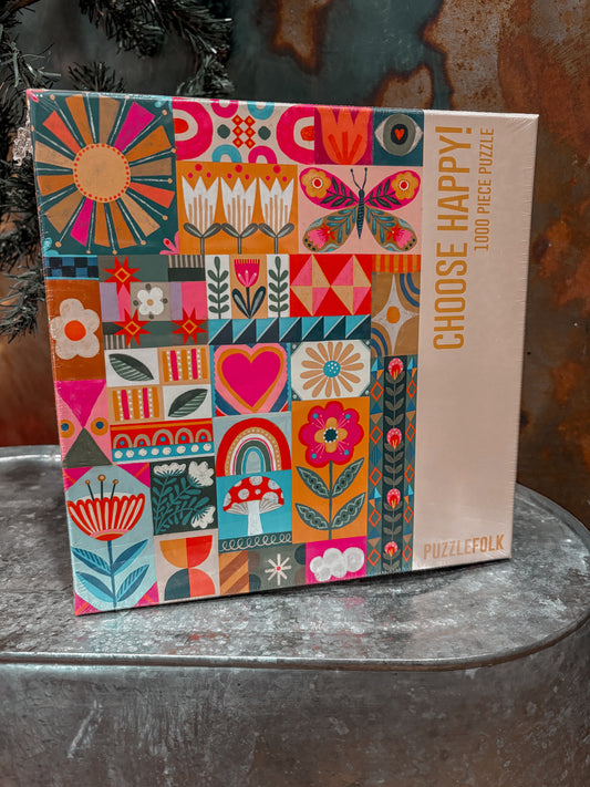 Choose Happy 1000 Piece Puzzle