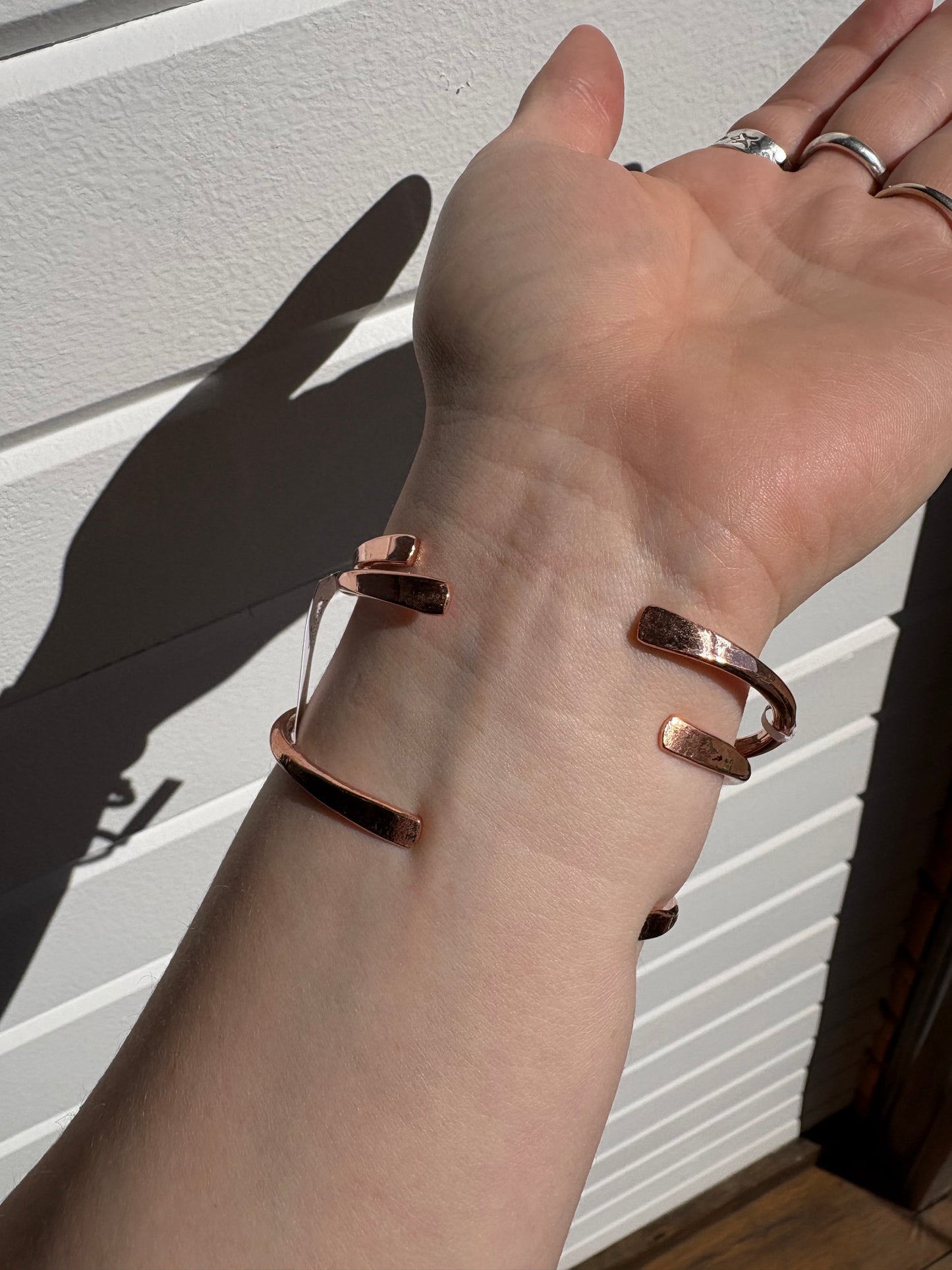 Yolanda Skeets Copper Twist Cuff w/ Kingman Stone