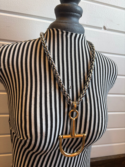 Large Snaffle Bit Necklace *Gold