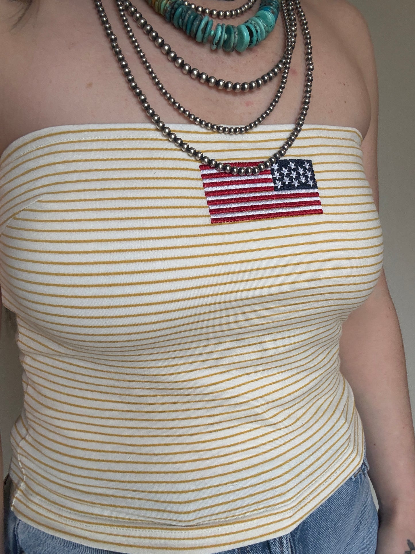 Flag Tube Top *Yellow