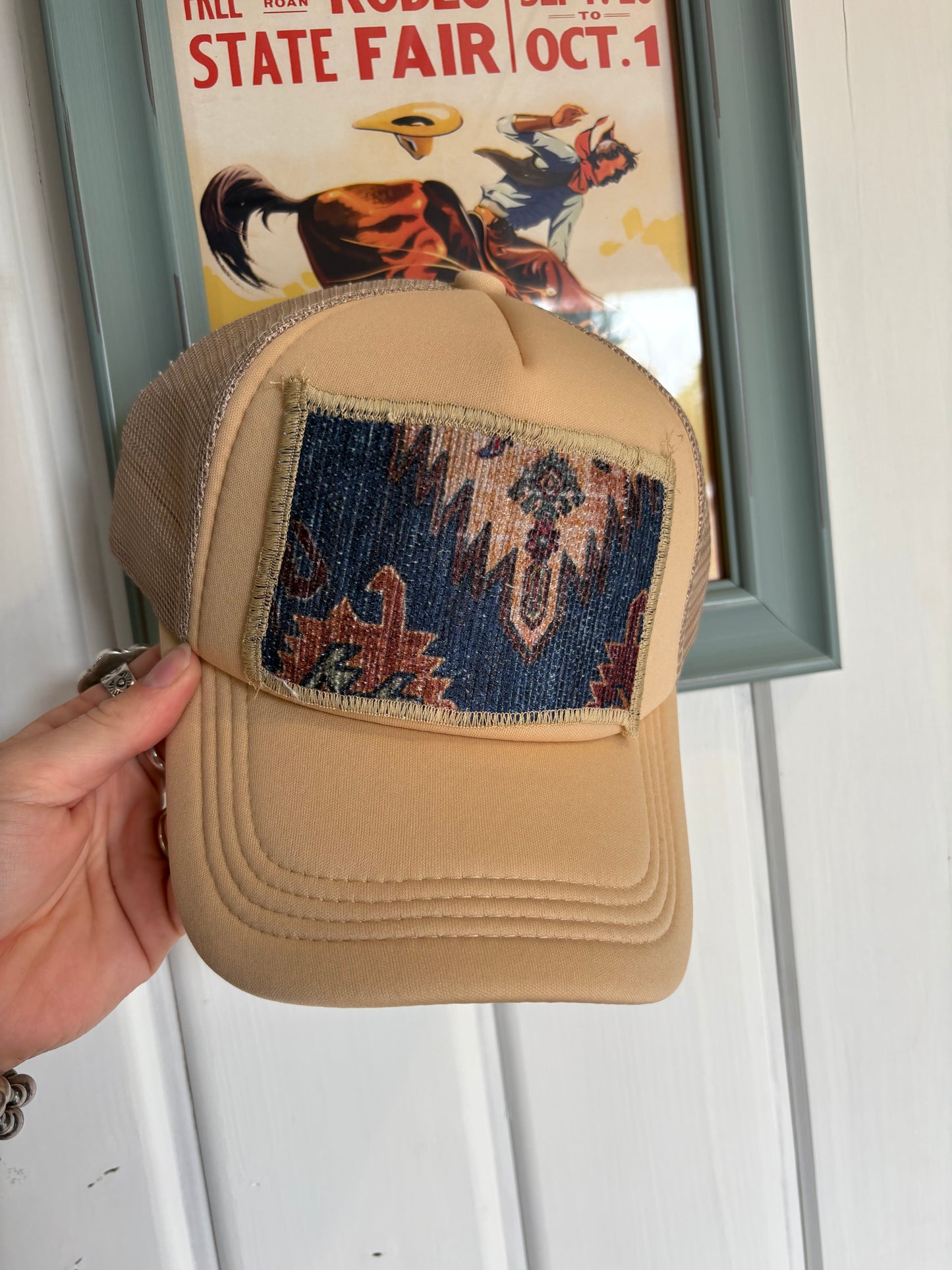 Blue Tapestry Hat