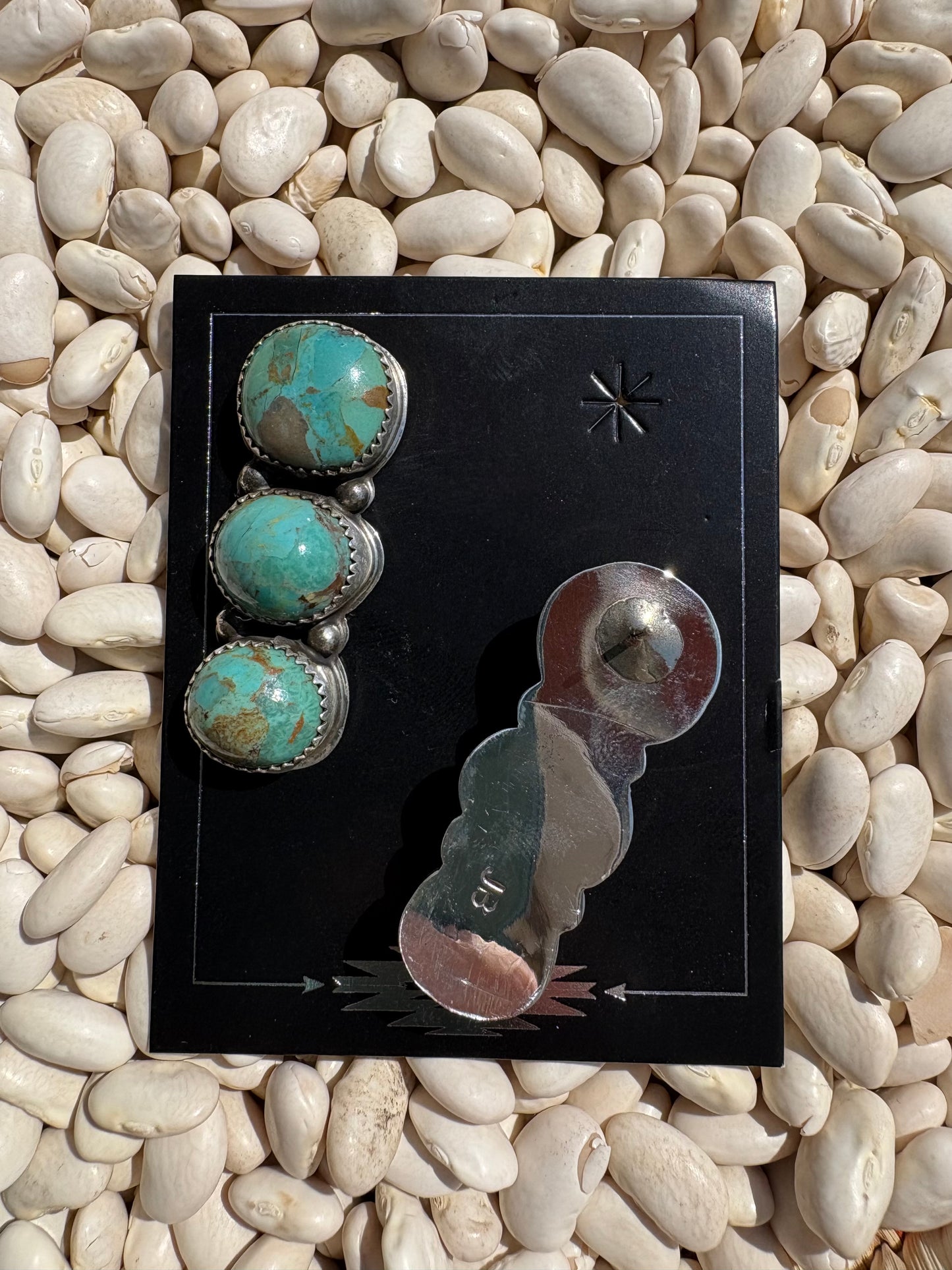 Begay Native Made Three Stone Studs