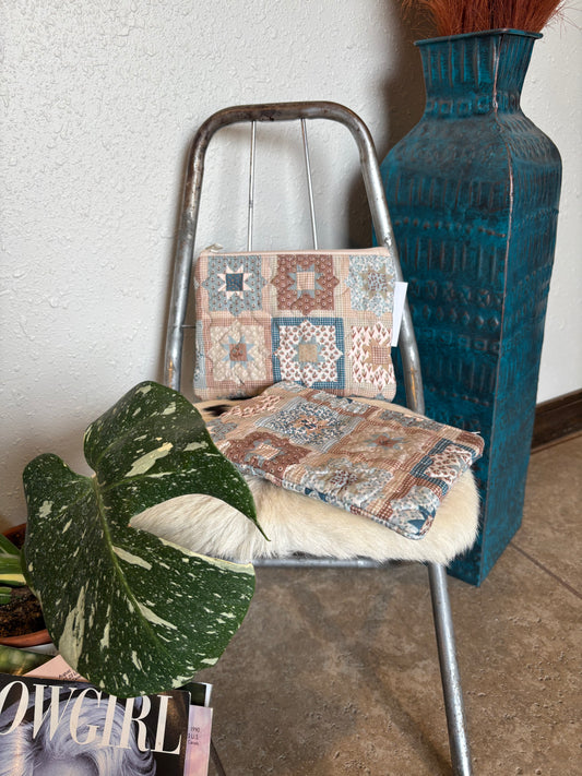 Gwen Patchwork Quilted Makeup Bag
