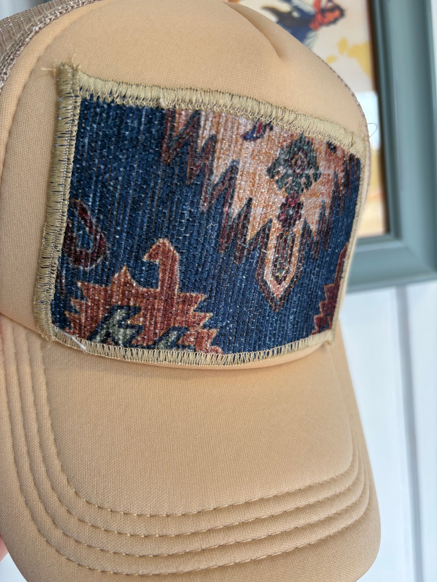 Blue Tapestry Hat
