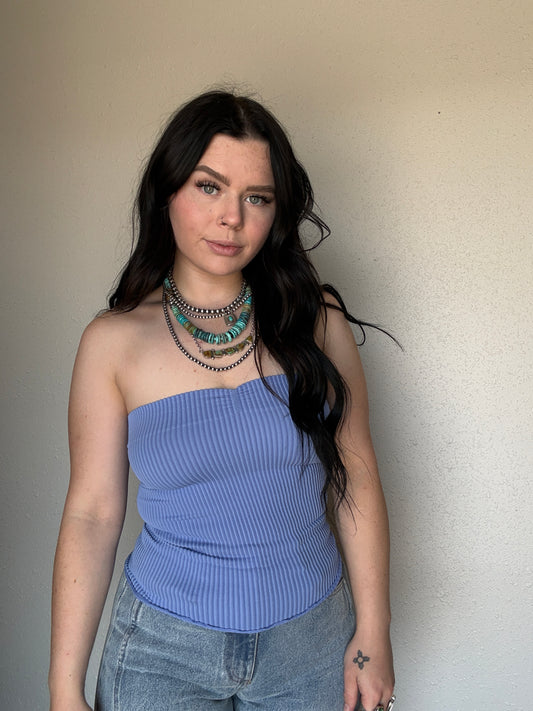 Fitted Tube Top *Periwinkle ￼