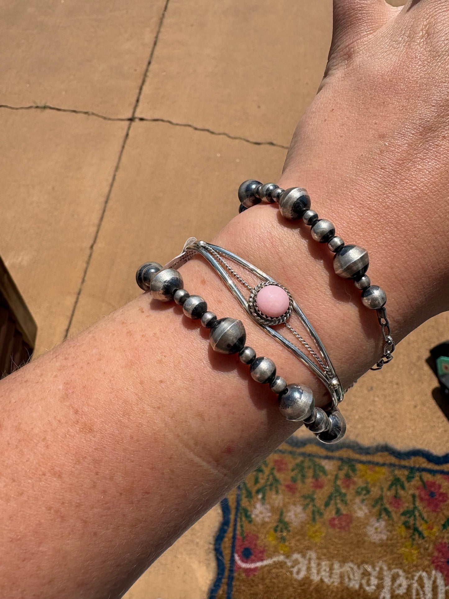 Ester White Pink Conch Cuff