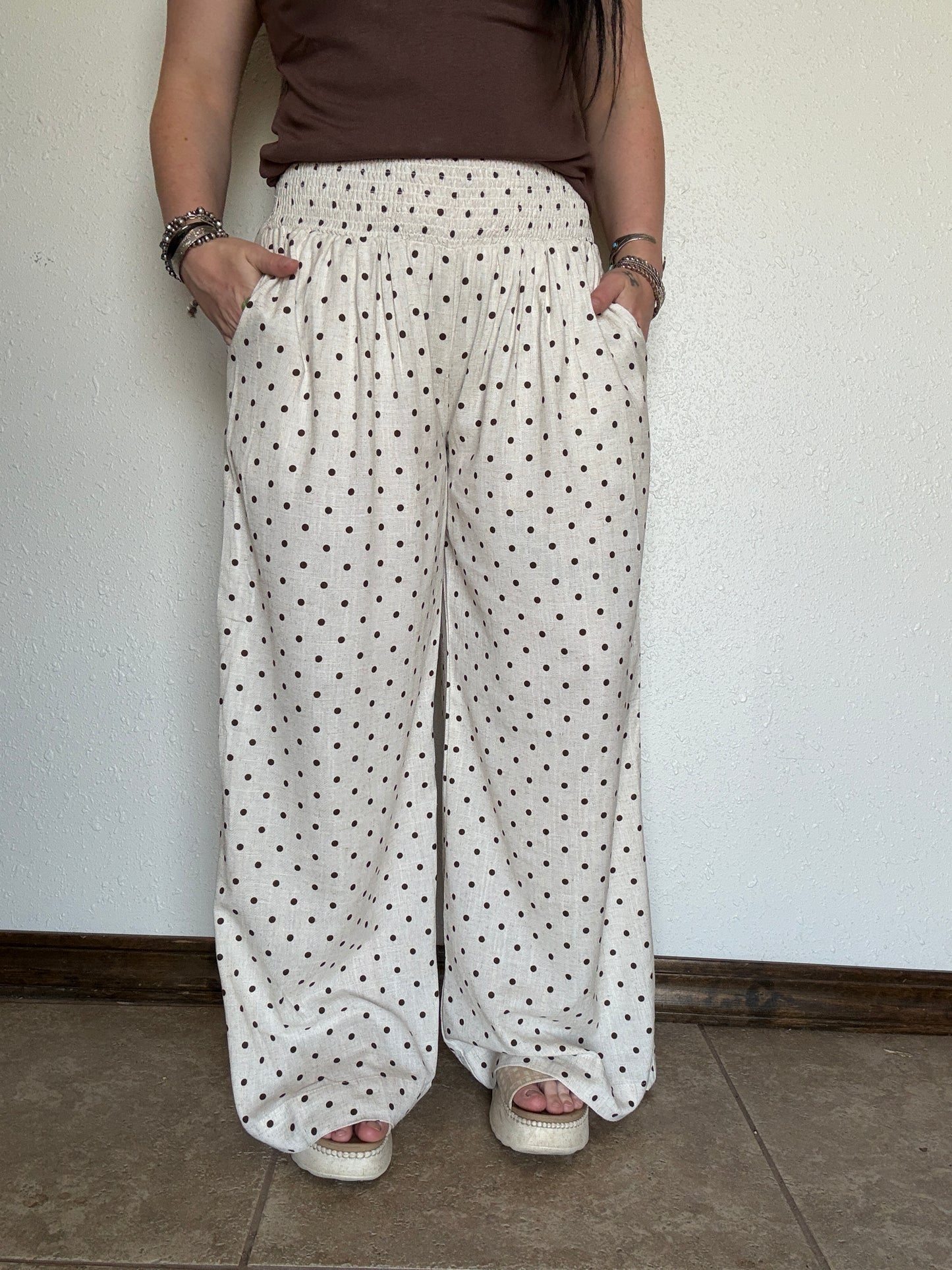 The Parker Polka Dot Pant *Cream