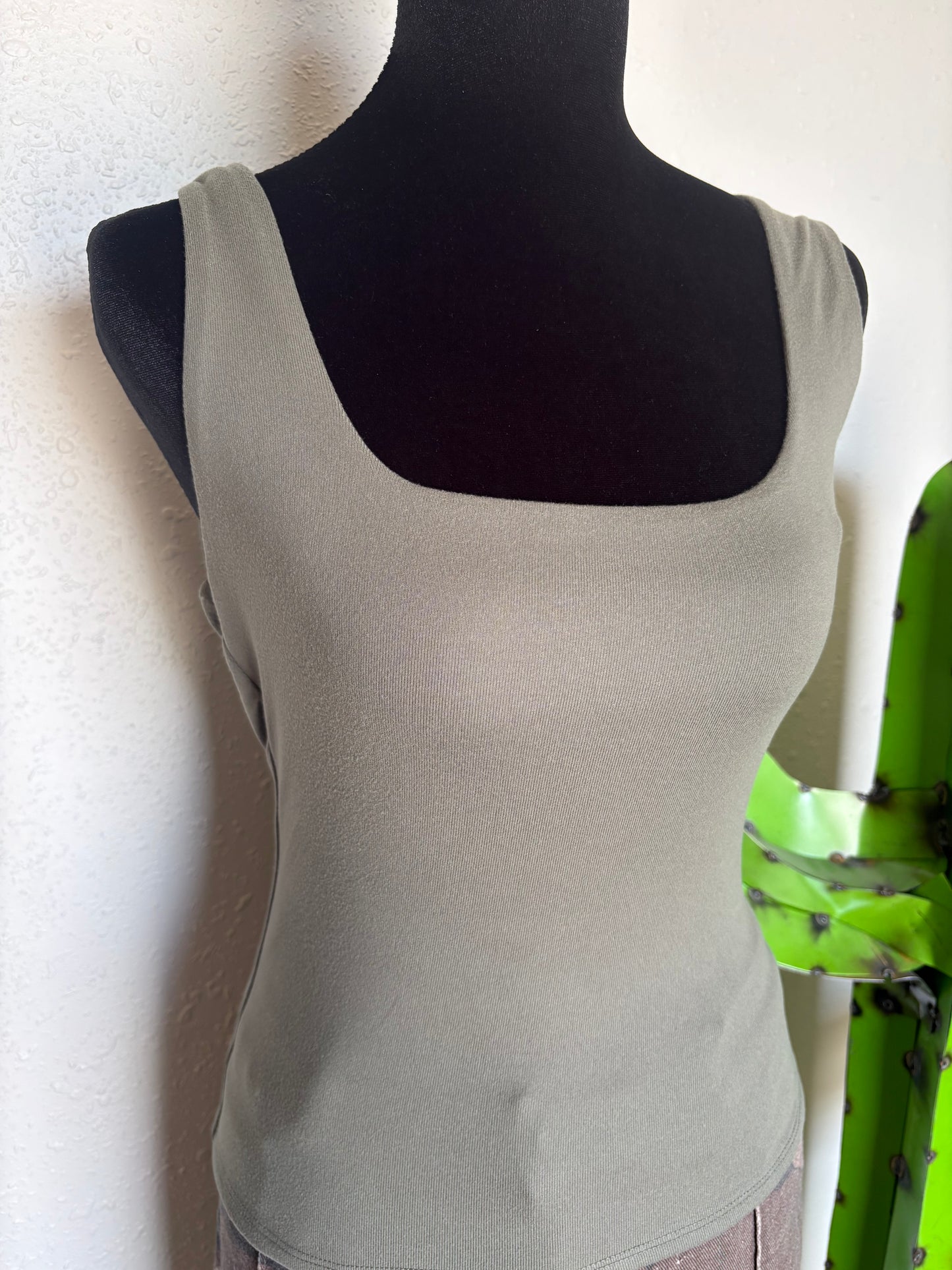 Butter Soft Basic Tank *Dusty Olive