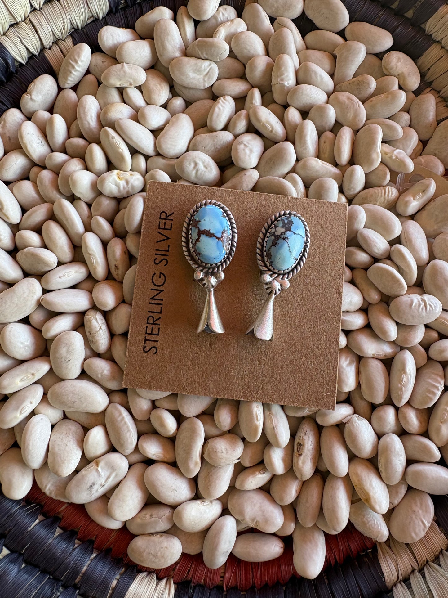 Golden Hills Turquoise Blossom Studs