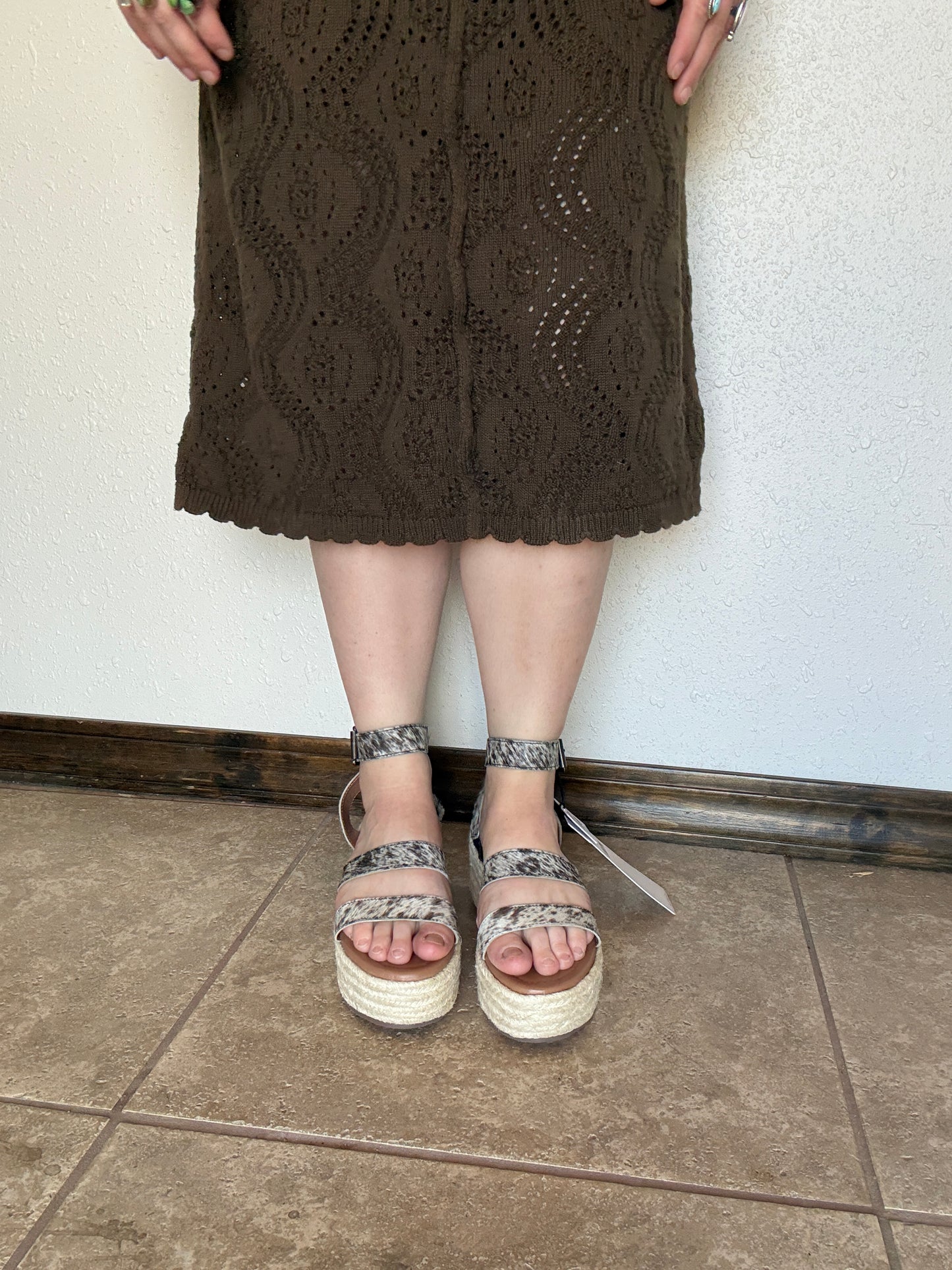Longhorn Lasso Leather Sandals