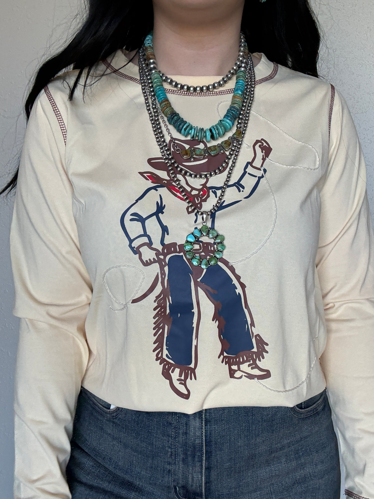 Cowboy Kid Printed Long Sleeve Top
