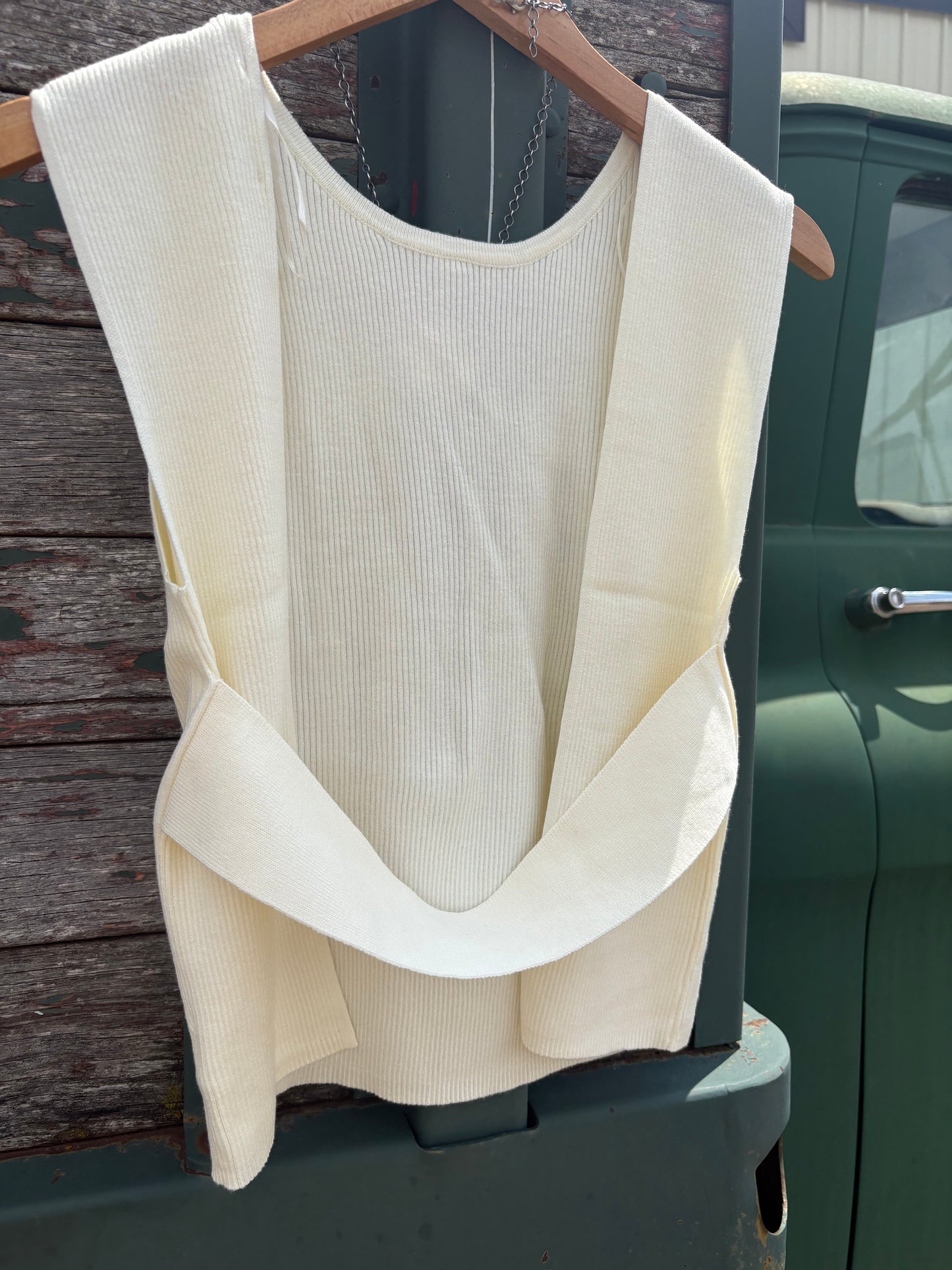 The Stevie Open Back Tank *Cream
